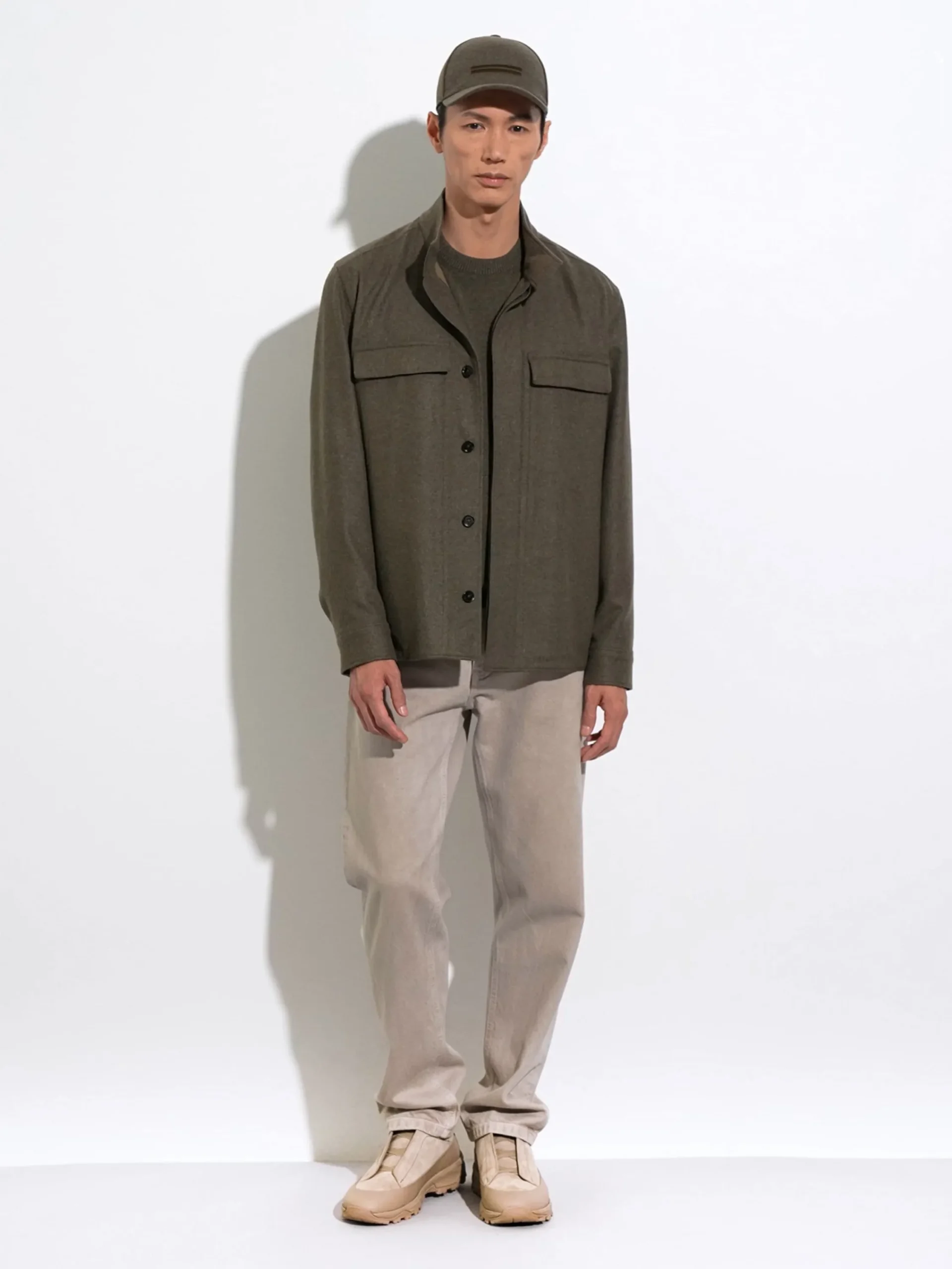 Small Gifts|Travel In Style>ZEGNA Army Green Multimélange Oasi Cashmere Baseball Cap ArmyGreenMultimélange