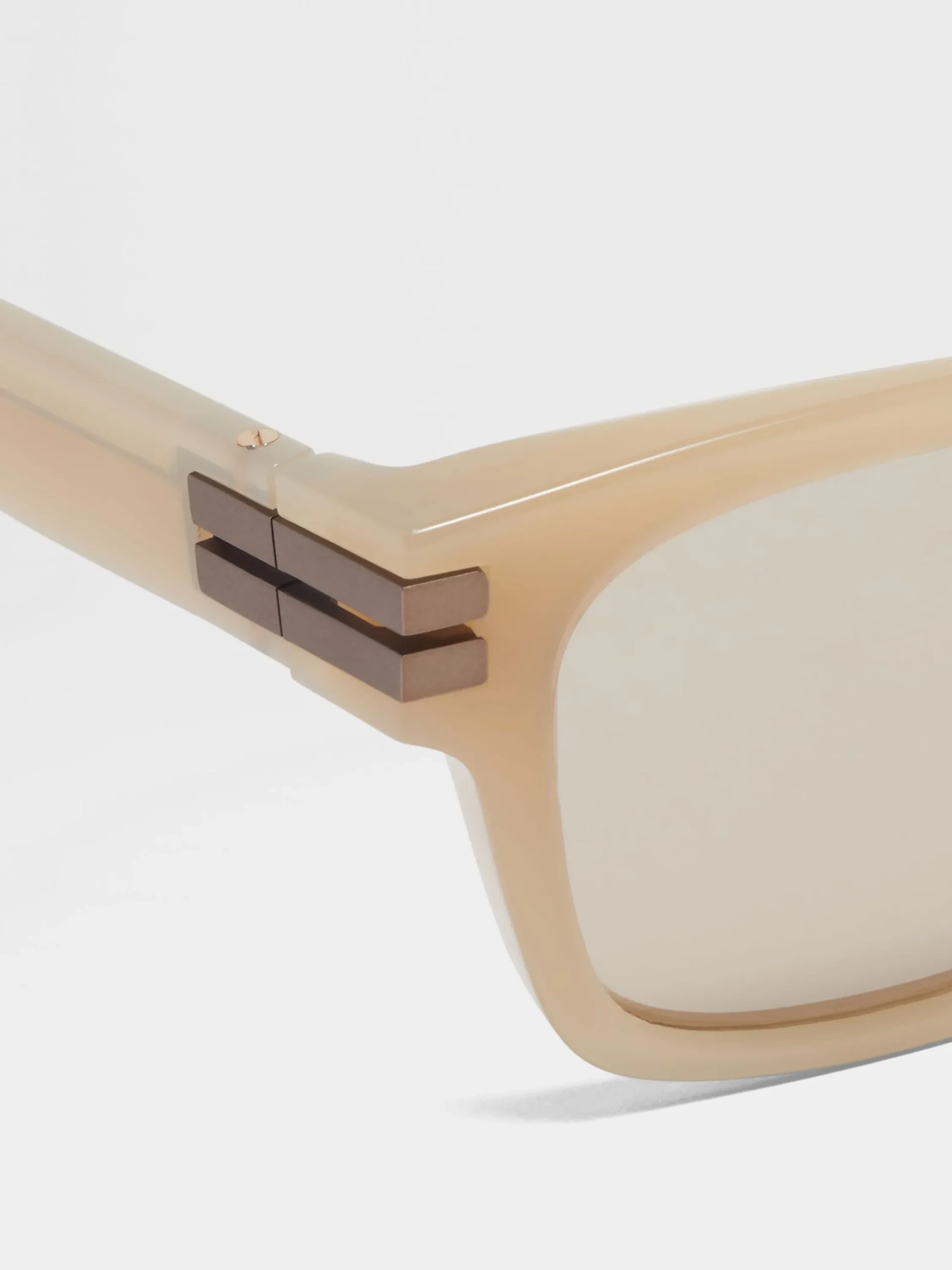 Sunglasses>ZEGNA Acetate Sunglasses Beige