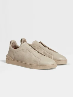 Travel In Style|Sneakers>ZEGNA Deerskin Triple Stitch™ Sneakers Beige