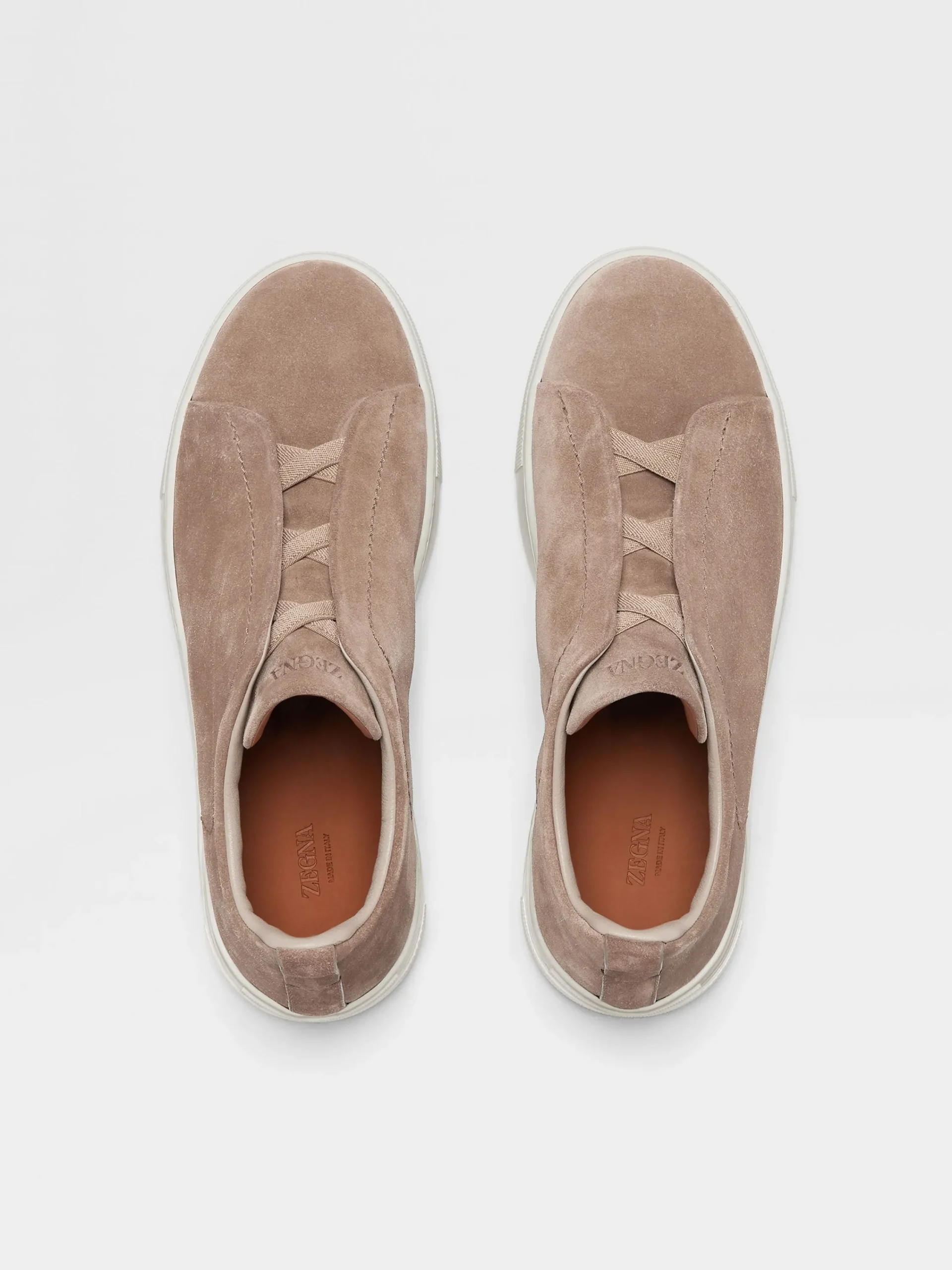 Sneakers>ZEGNA Suede Triple Stitch™ Sneakers Beige