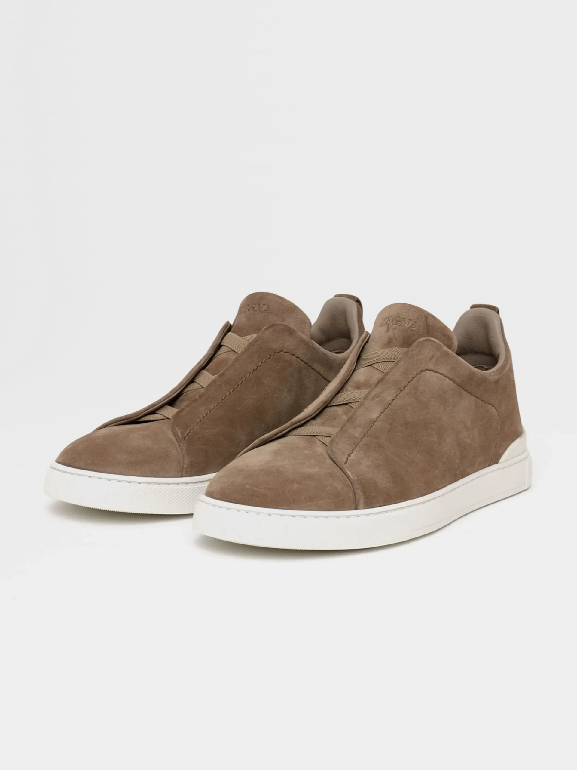 Sneakers>ZEGNA Suede Triple Stitch™ Sneakers Beige