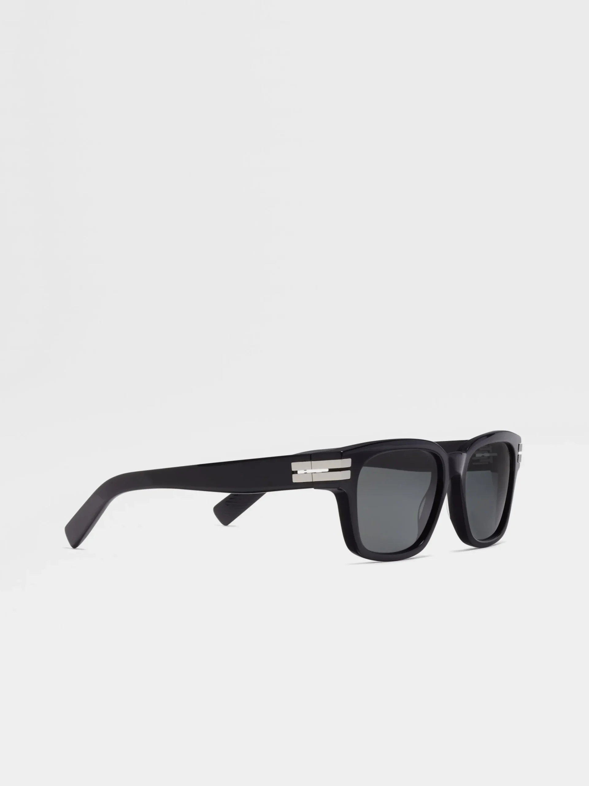 Sunglasses>ZEGNA Acetate Sunglasses Black