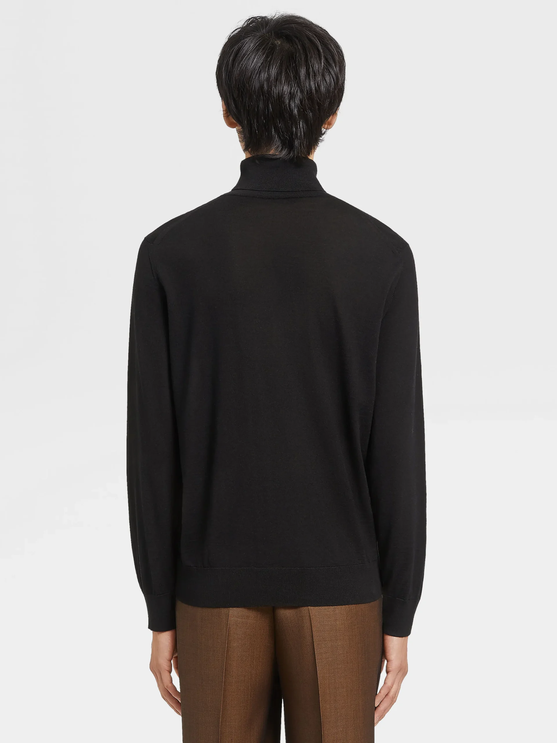 Travel In Style|Sweaters>ZEGNA Cashseta Turtleneck Black