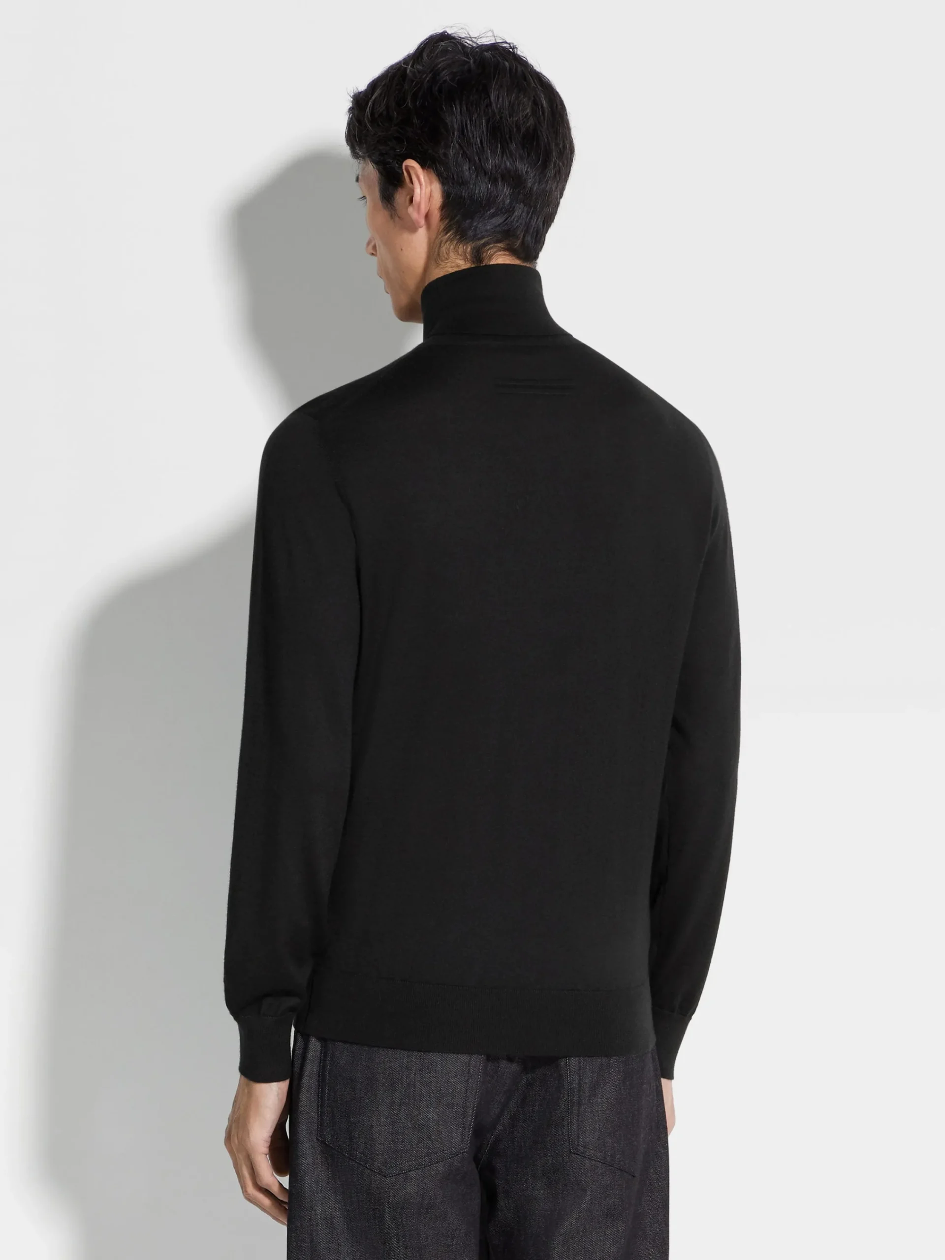 Travel In Style|Sweaters>ZEGNA Cashseta Turtleneck Black