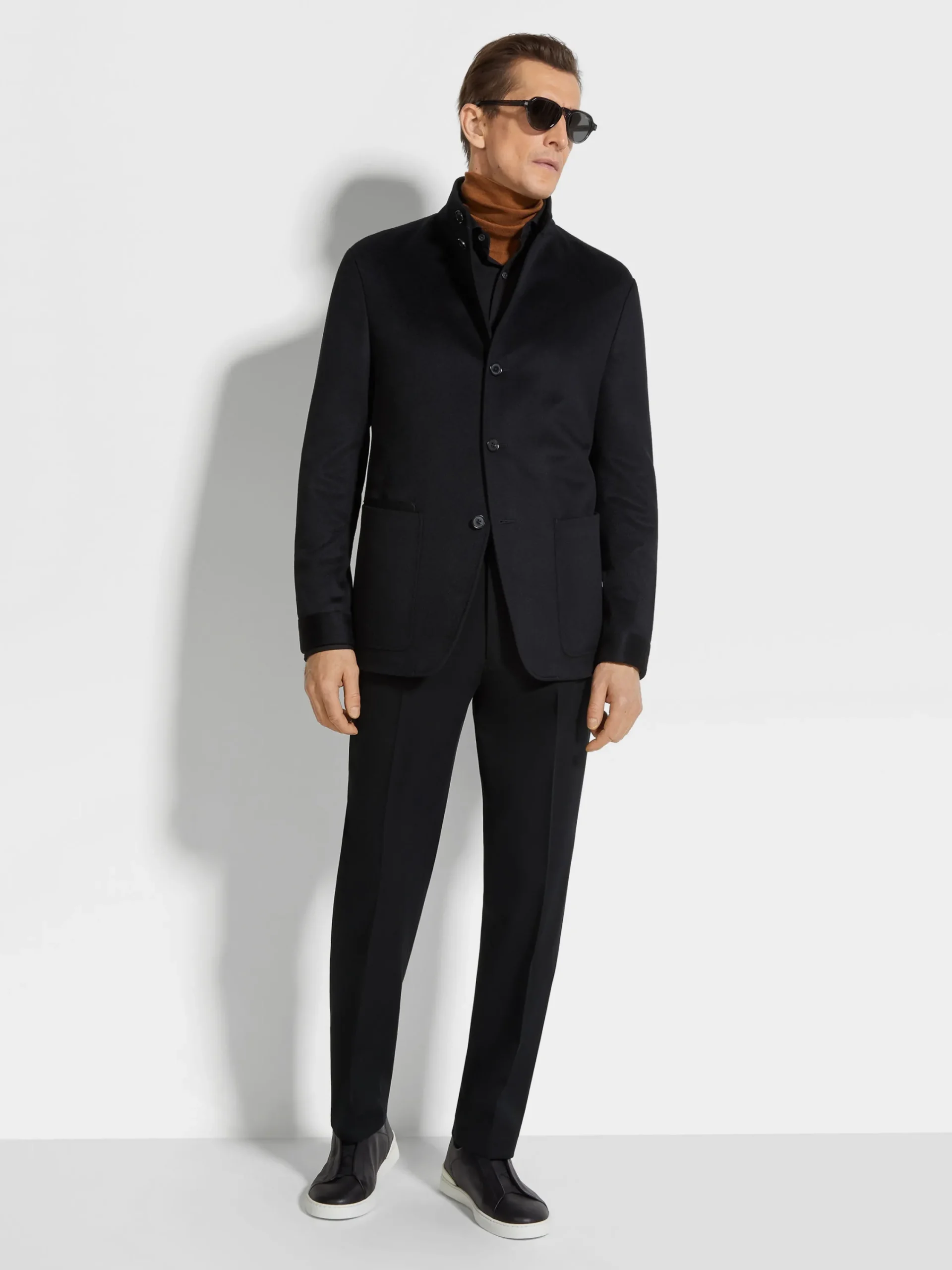 Travel In Style|Pants>ZEGNA Cotton and Wool Pants Black