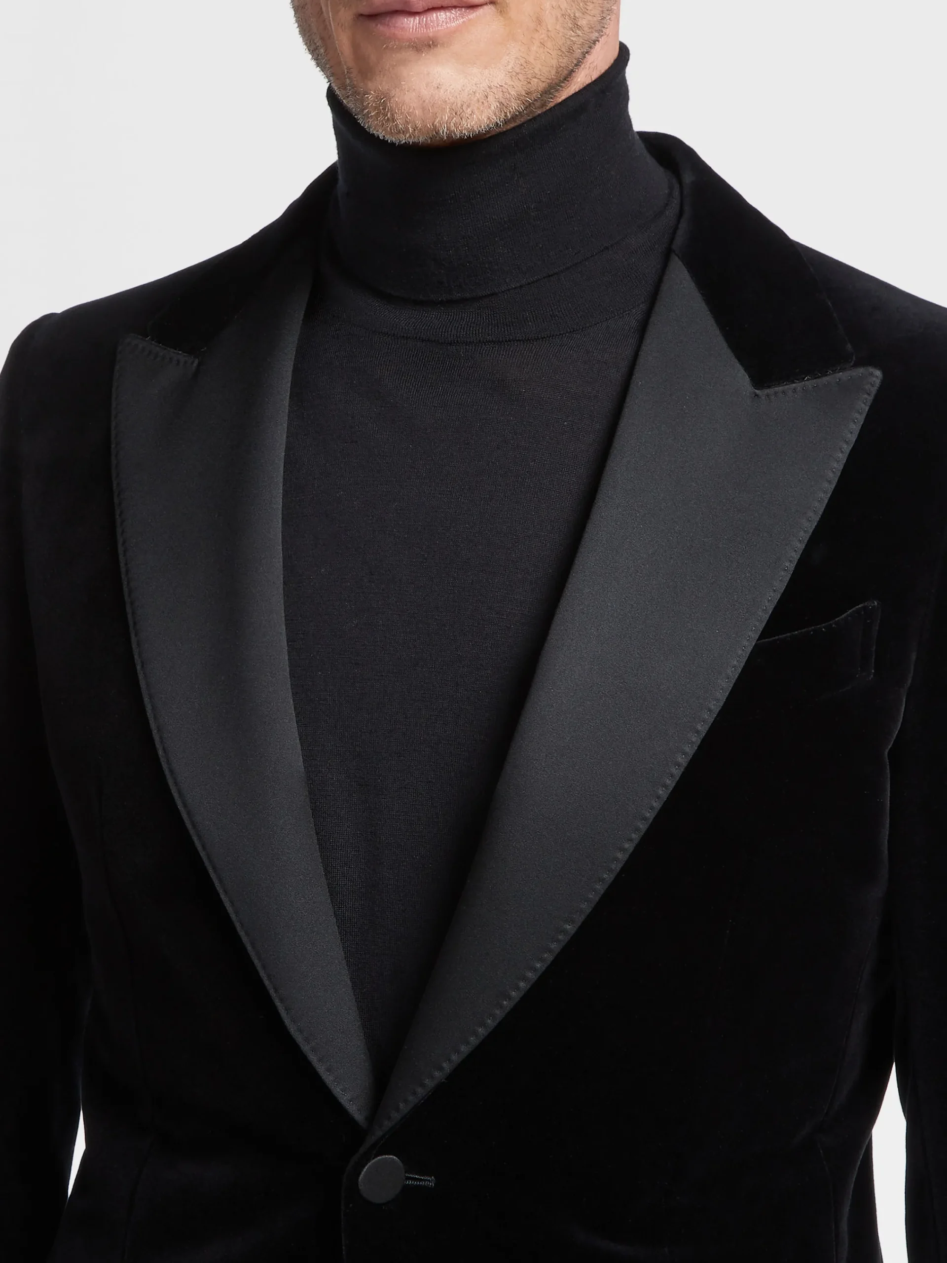 Blazers>ZEGNA Cotton Evening Jacket Black