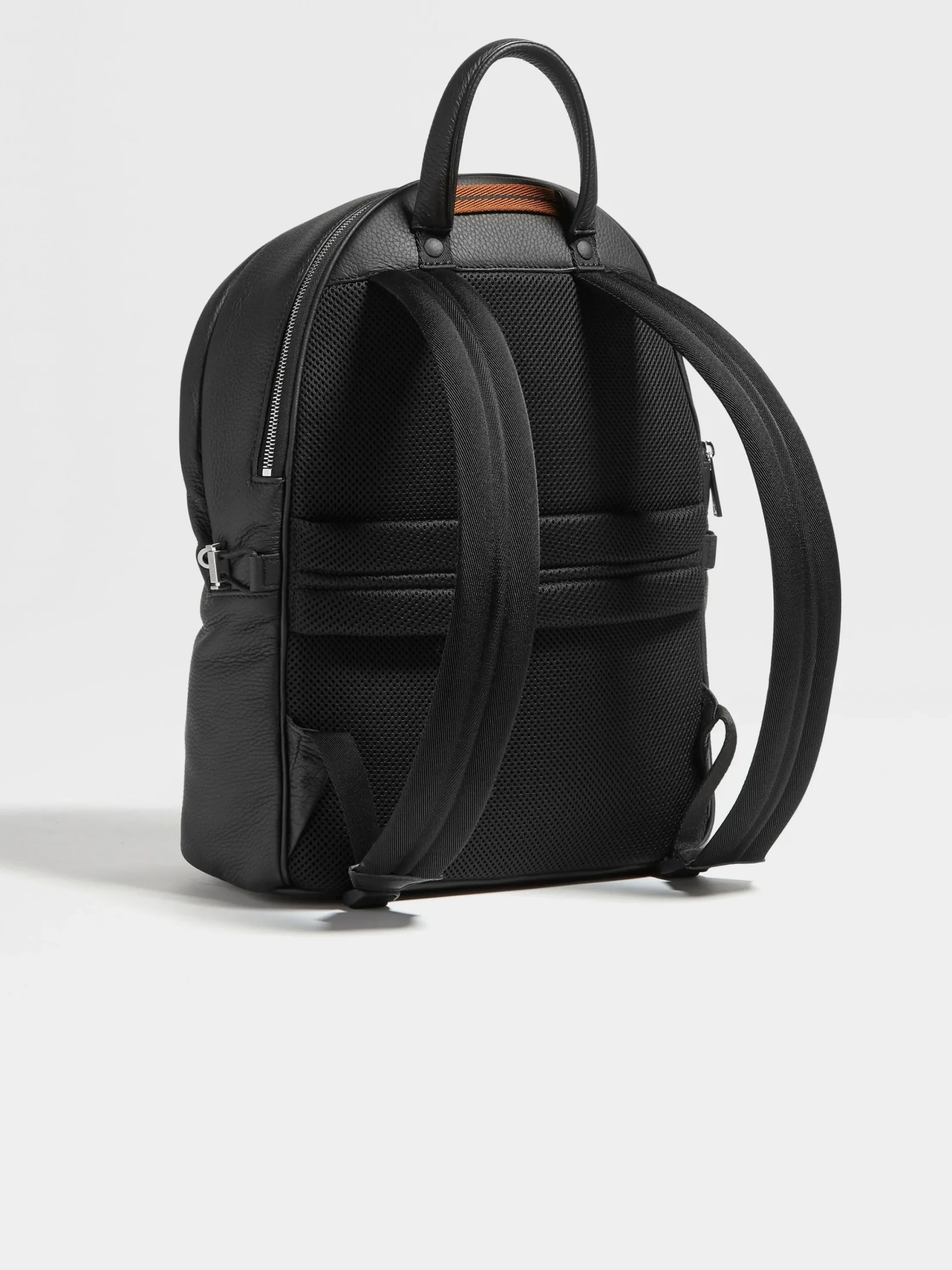 Travel In Style|Bags And Wallets>ZEGNA Deerskin Hoodie Backpack Black