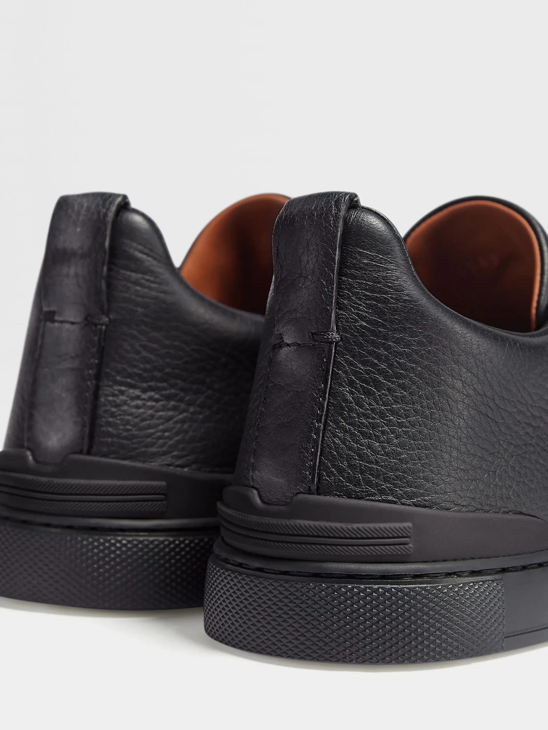 Sneakers>ZEGNA Deerskin Triple Stitch™ Sneakers Black