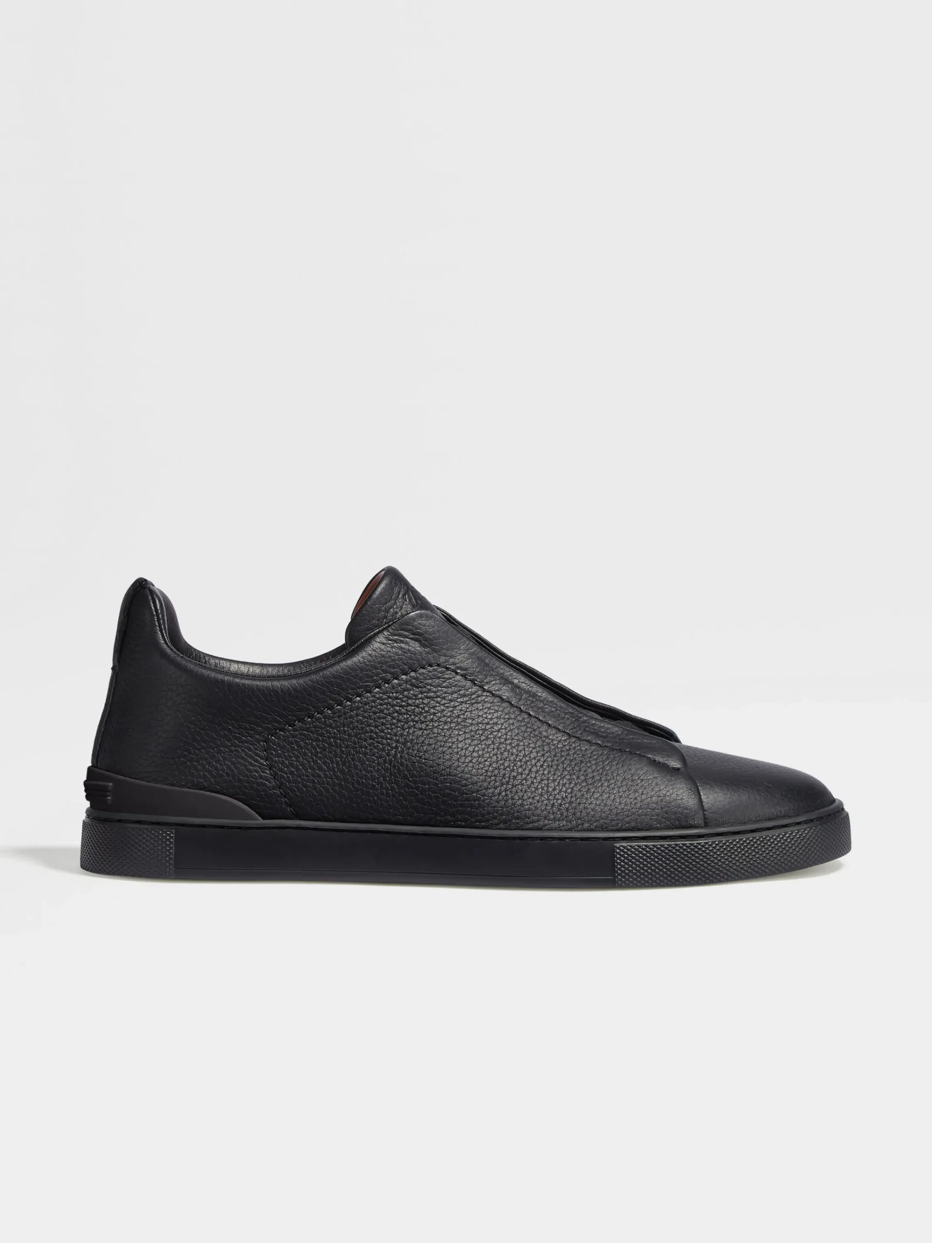 Sneakers>ZEGNA Deerskin Triple Stitch™ Sneakers Black
