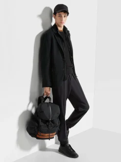 Blazers>ZEGNA High Performance™ Jersey Wool Blend Sweater Jacket Black