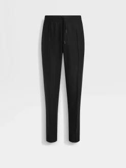 Joggers And Sweatshirts>ZEGNA 15milmil15 Wool Joggers Black