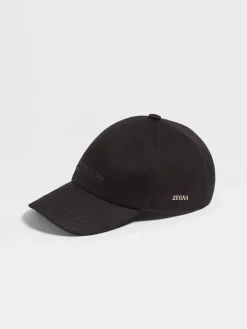Travel In Style|Soft Accessories>ZEGNA Oasi Cashmere Baseball Cap Black