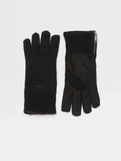 Travel In Style|Soft Accessories>ZEGNA Oasi Cashmere Gloves Black