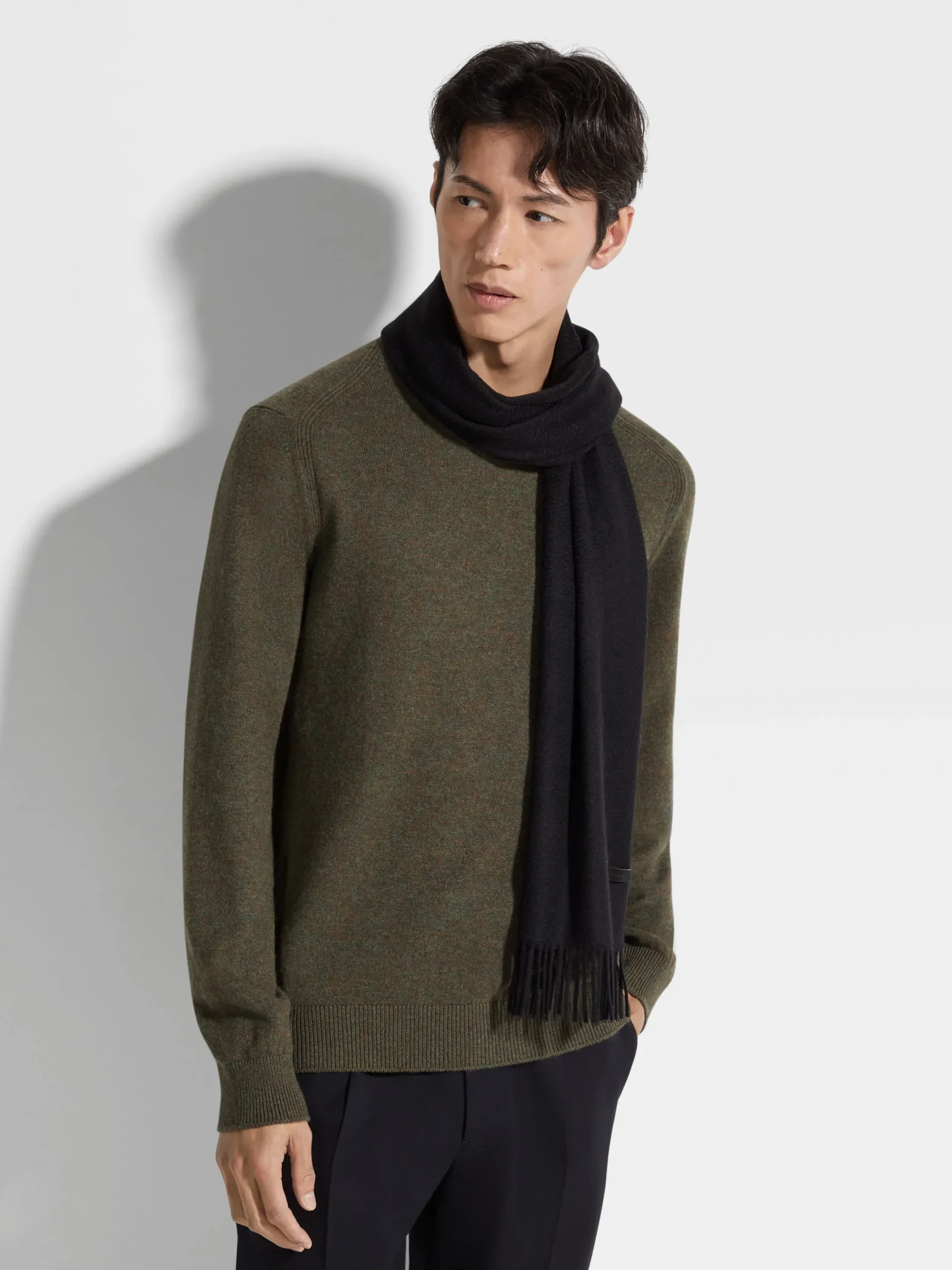 Soft Accessories|Gloves, Scarves And Hats>ZEGNA Oasi Cashmere Scarf Black