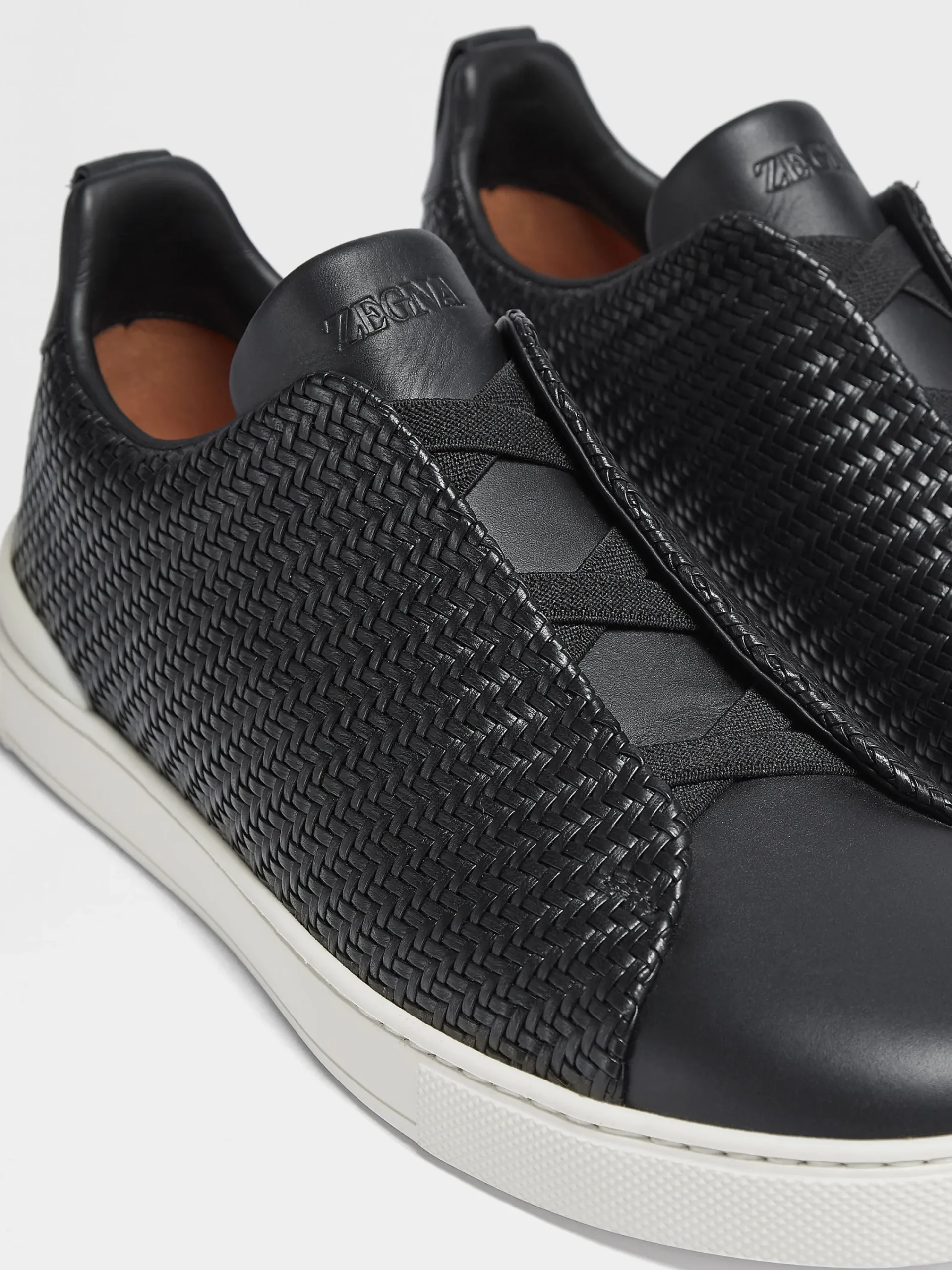 Sneakers>ZEGNA PELLETESSUTA™ Leather Triple Stitch™ Sneakers Black