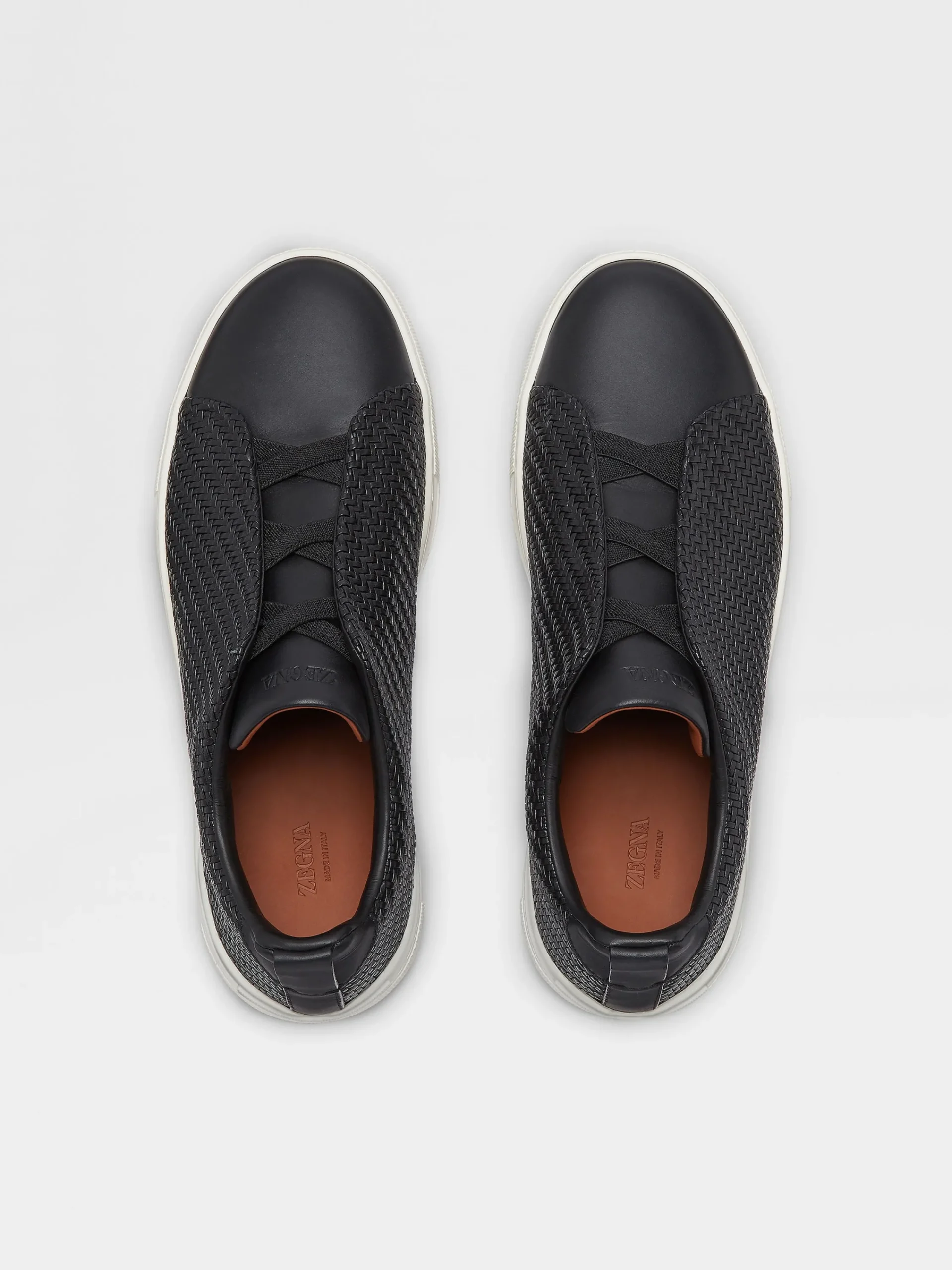 Sneakers>ZEGNA PELLETESSUTA™ Leather Triple Stitch™ Sneakers Black