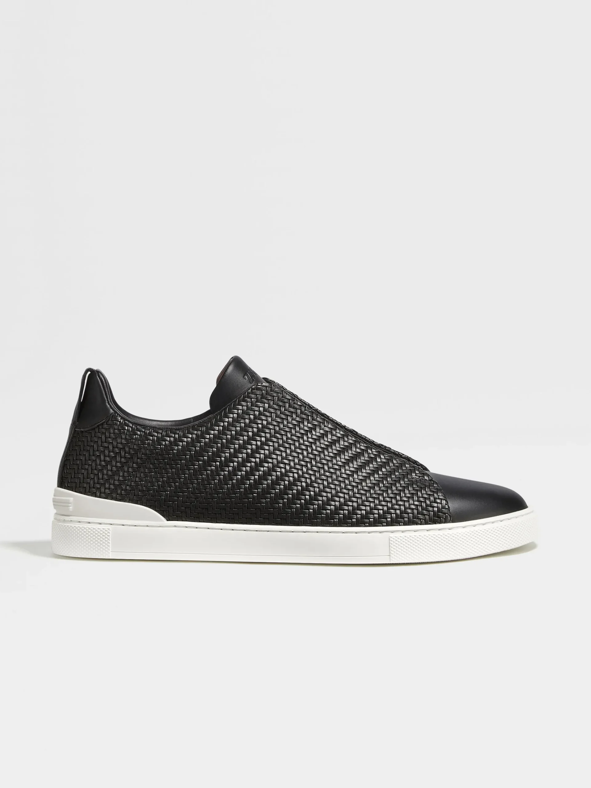 Sneakers>ZEGNA PELLETESSUTA™ Leather Triple Stitch™ Sneakers Black