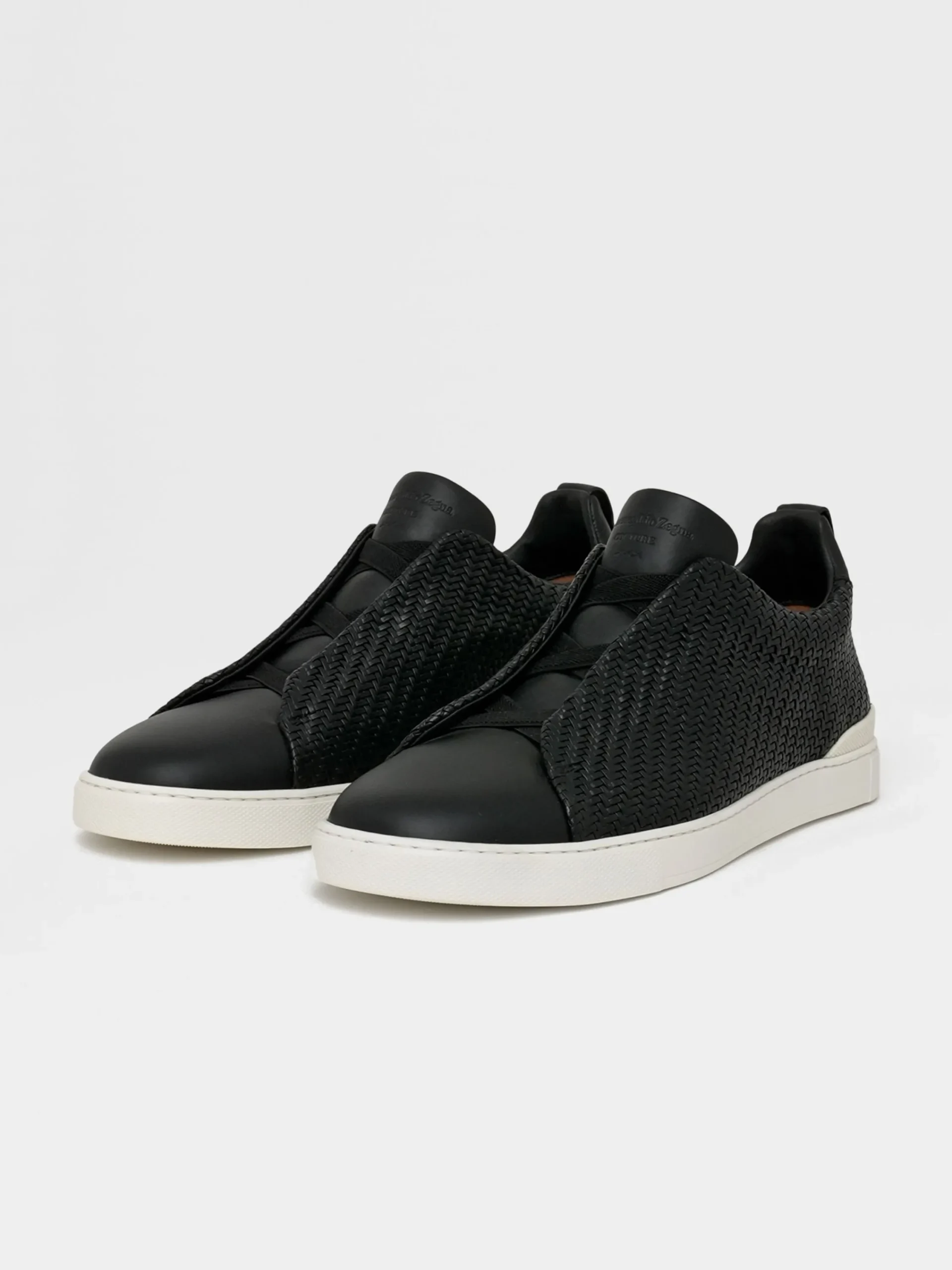 Sneakers>ZEGNA PELLETESSUTA™ Leather Triple Stitch™ Sneakers Black