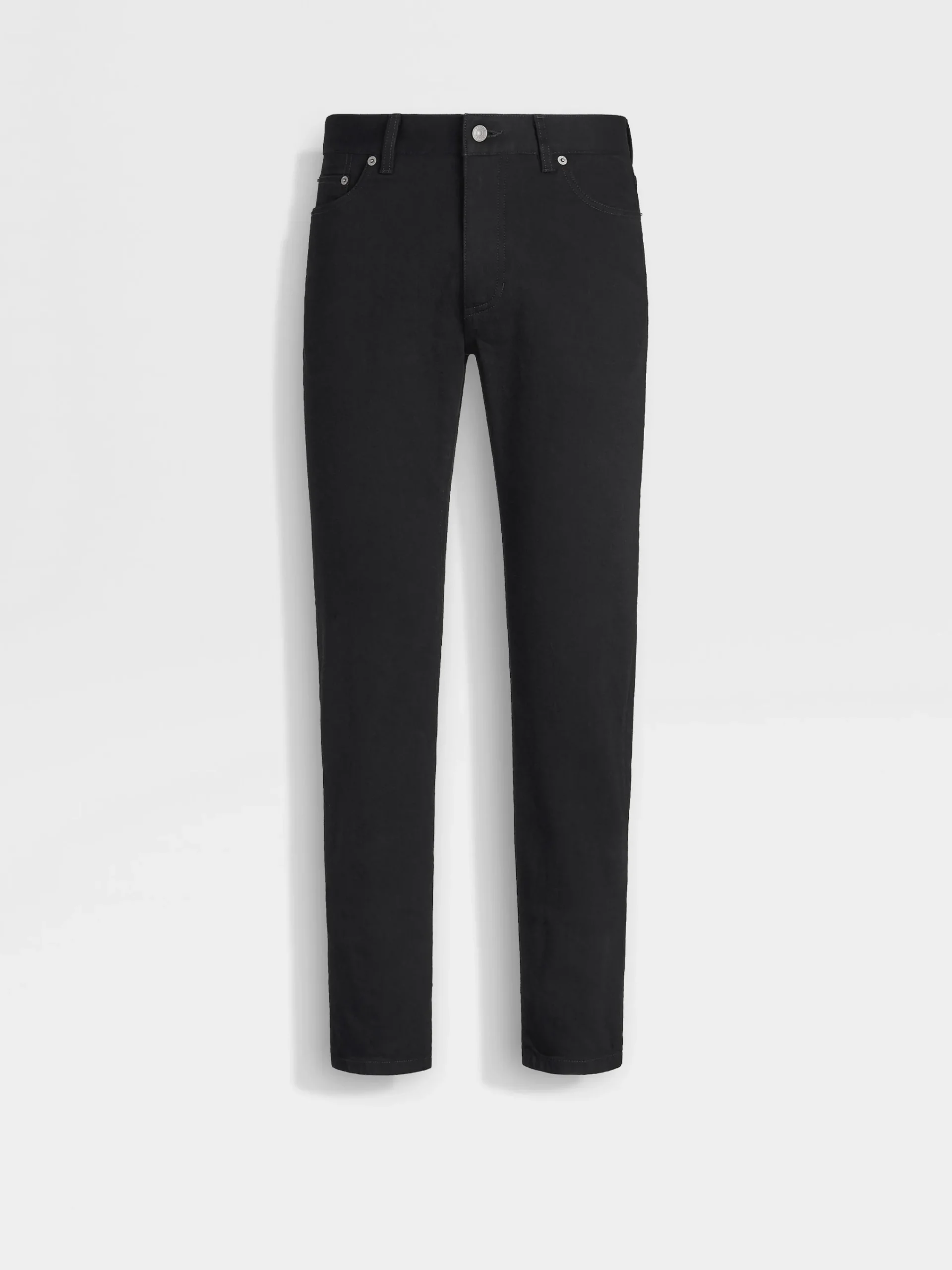 Jeans>ZEGNA Rinse-washed Stretch Cotton Roccia Jeans Black