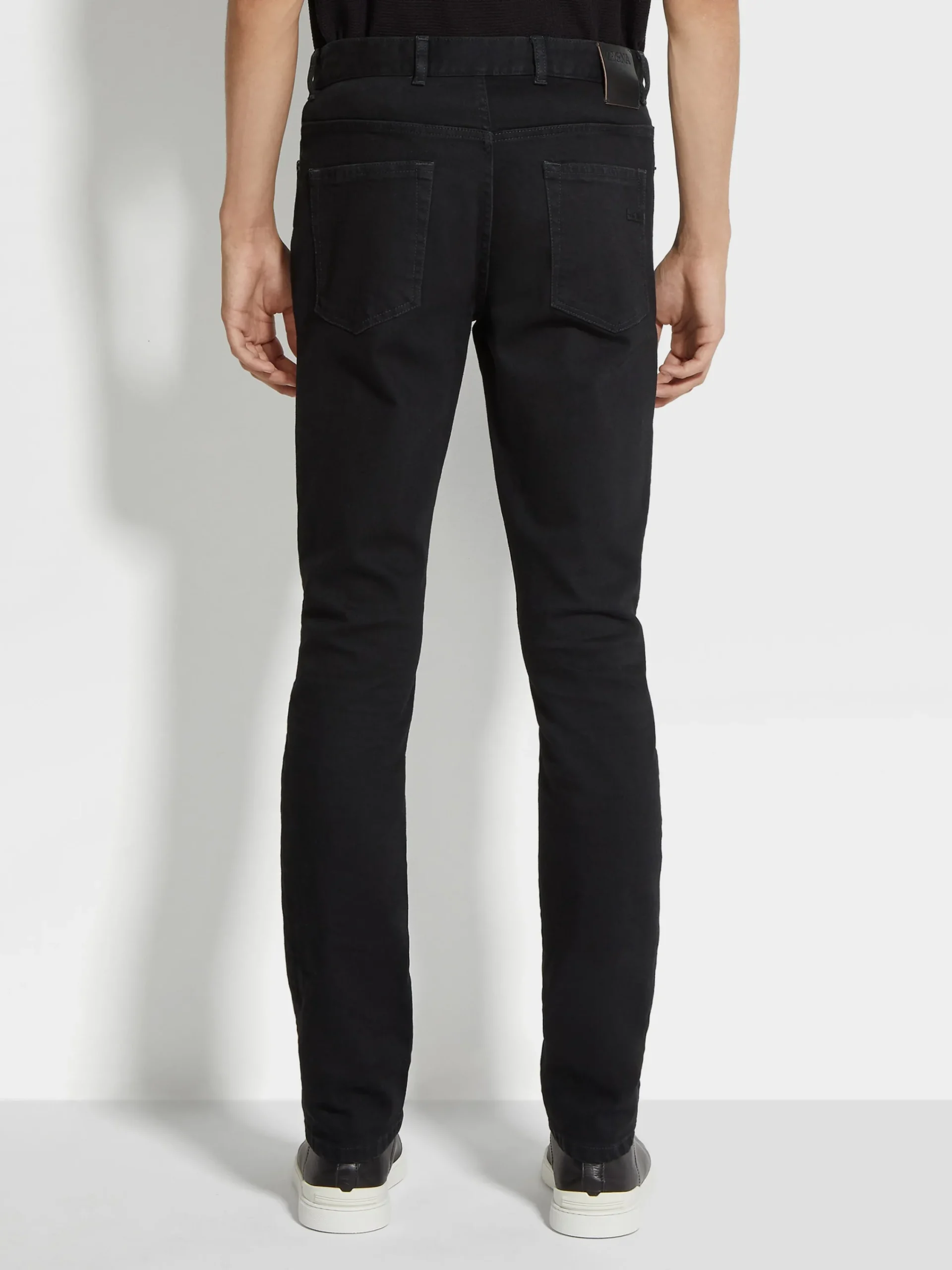 Jeans>ZEGNA Rinse-washed Stretch Cotton Roccia Jeans Black