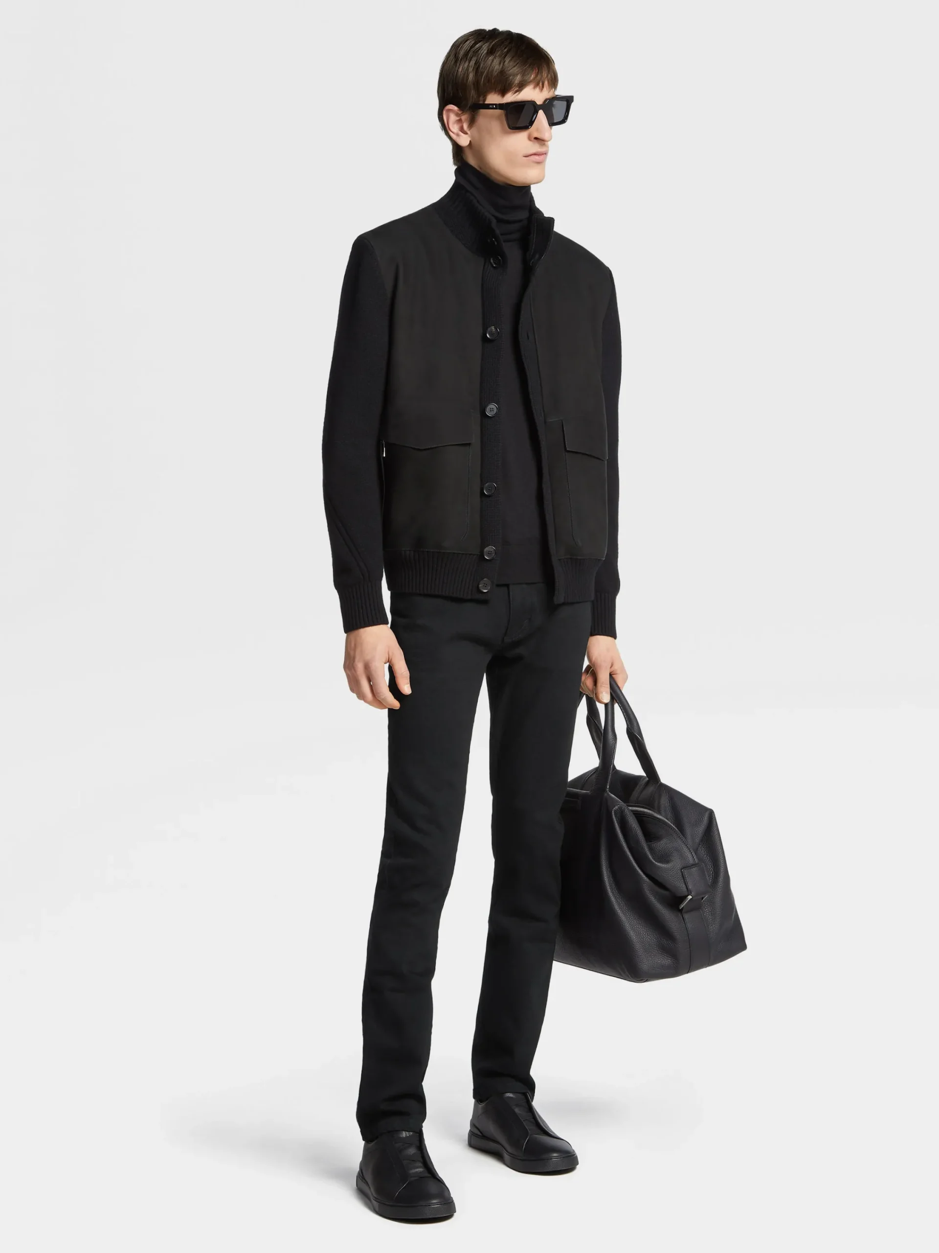 Jeans>ZEGNA Rinse-washed Stretch Cotton Roccia Jeans Black