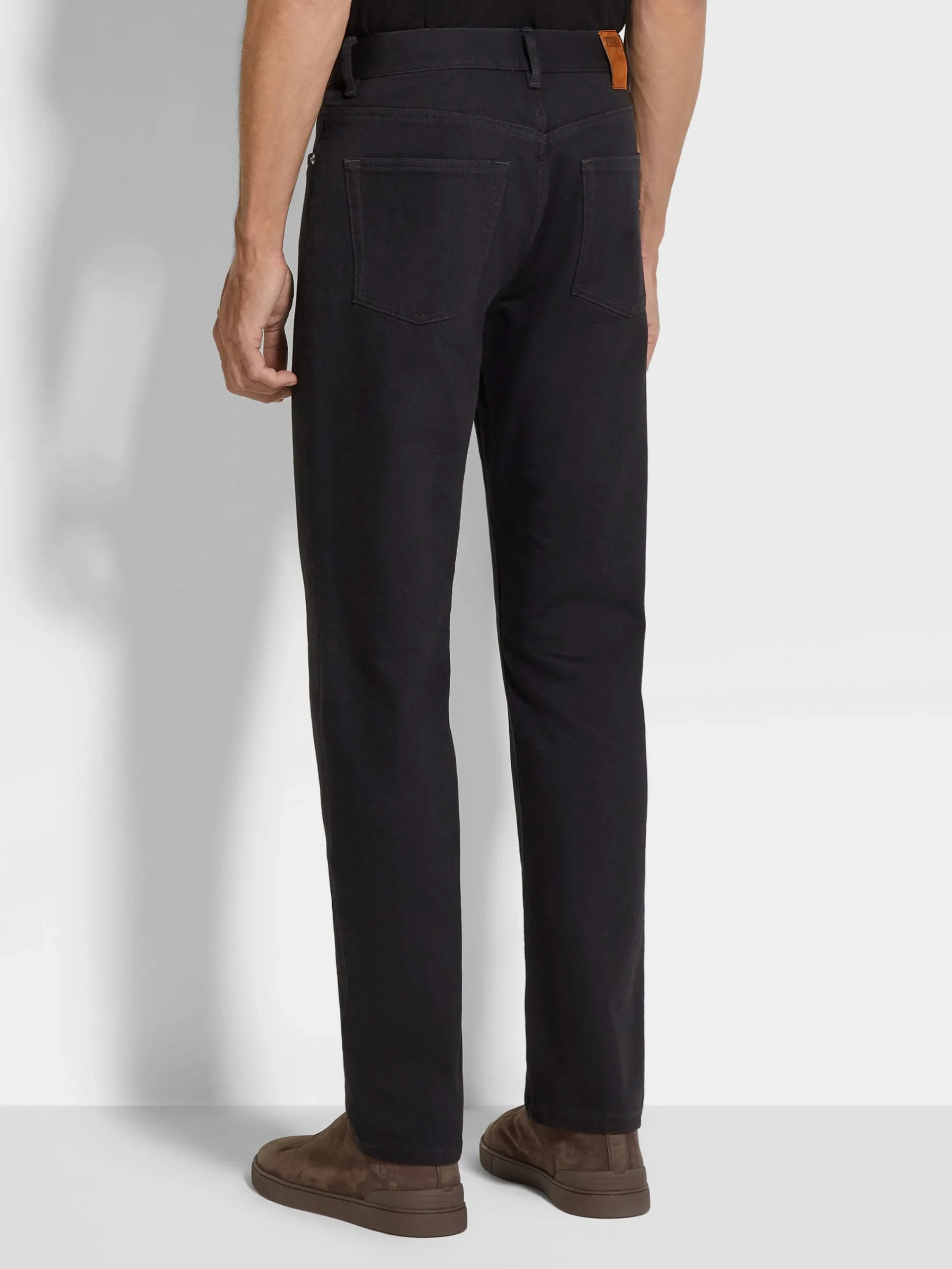 Jeans>ZEGNA Rinse-washed Stretch Cotton Roccia Jeans Black