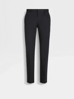 Pants>ZEGNA Stretch Cotton Pants Black