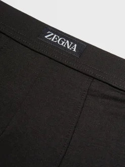 Underwear And Socks|Underwear And Socks>ZEGNA Stretch Modal Trunks Black