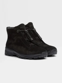 Boots|Sneakers>ZEGNA Suede Triple Stitch™ Vetta Sneakers Black