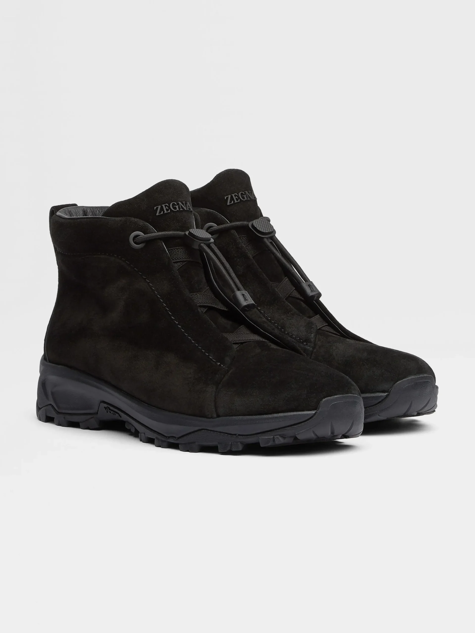 Boots|Sneakers>ZEGNA Suede Triple Stitch™ Vetta Sneakers Black