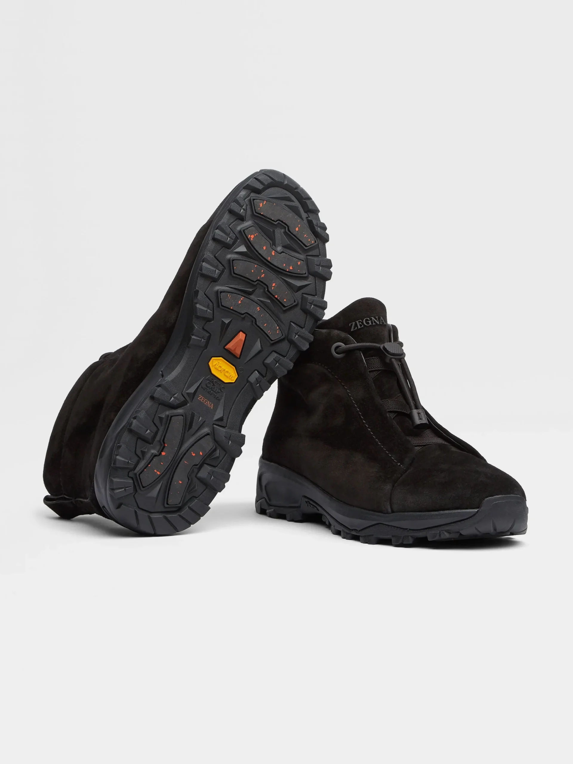 Boots|Sneakers>ZEGNA Suede Triple Stitch™ Vetta Sneakers Black