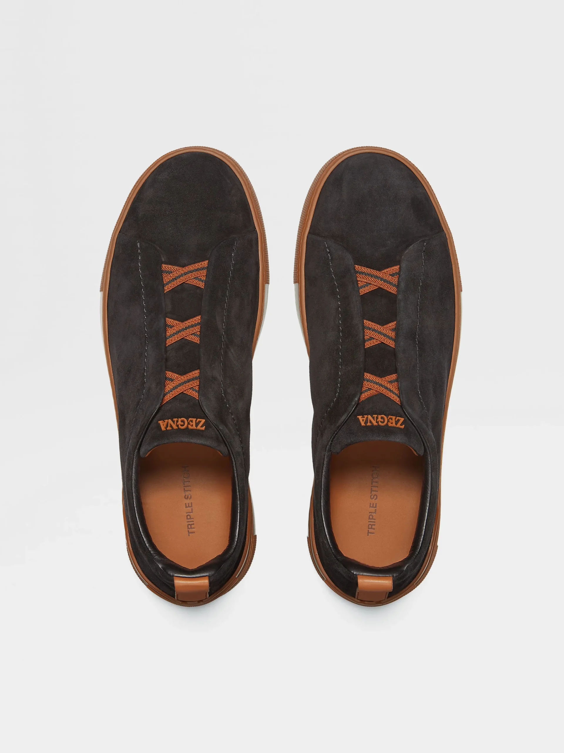 Sneakers>ZEGNA Suede Triple Stitch™ Sneakers Black