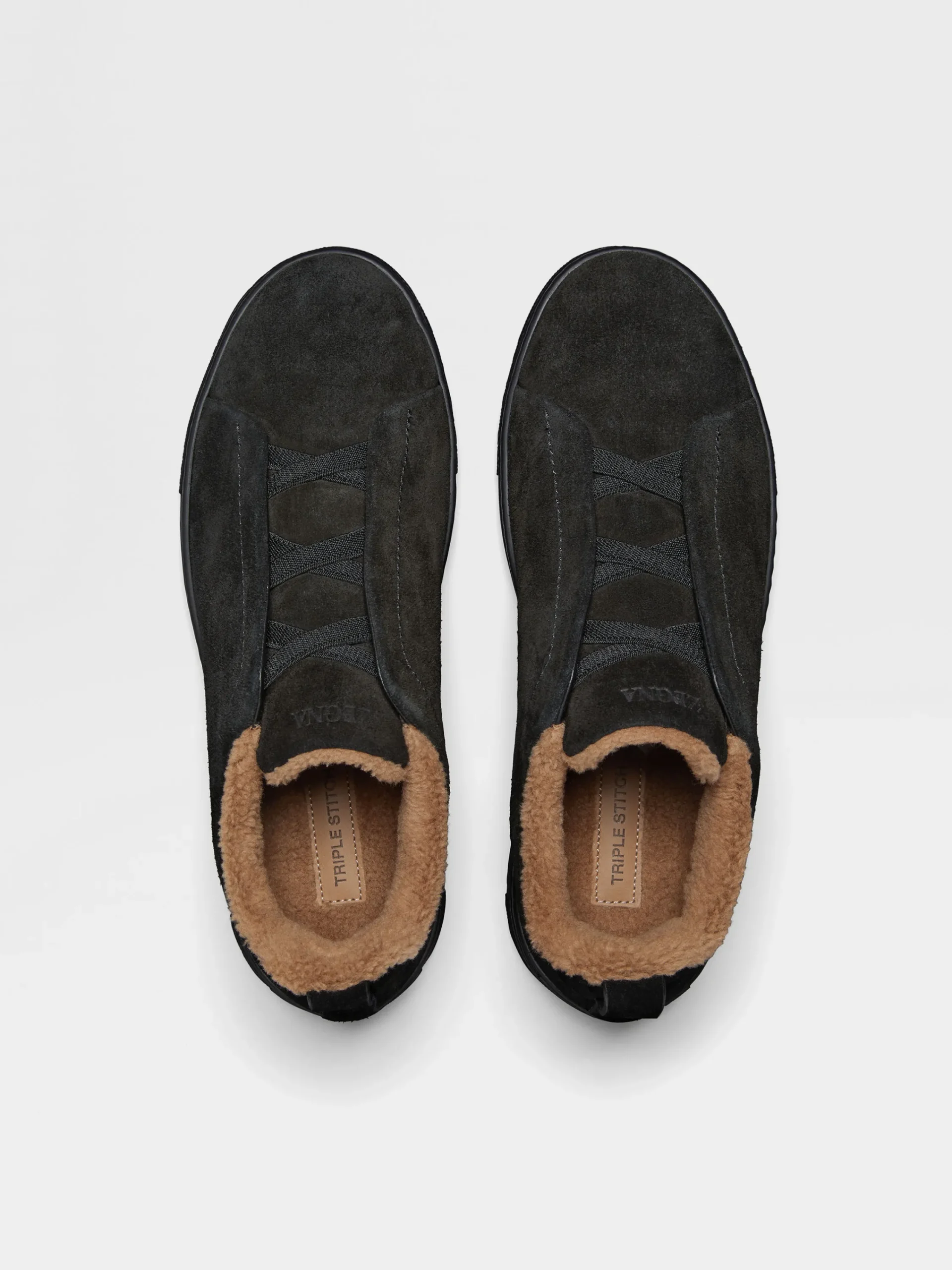 Sneakers>ZEGNA Suede Triple Stitch™ Sneakers Black