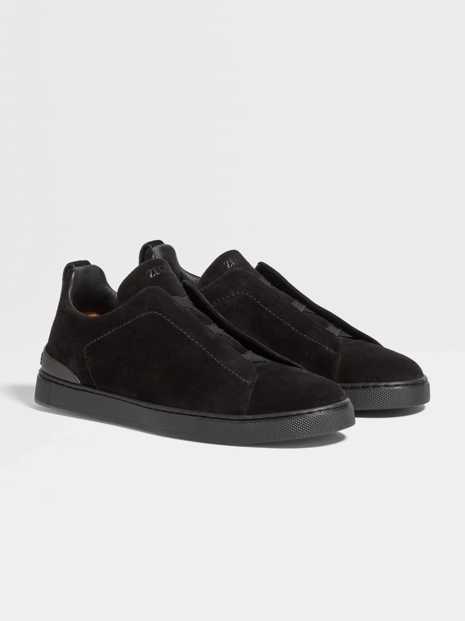 Sneakers>ZEGNA Suede Triple Stitch™ Sneakers Black