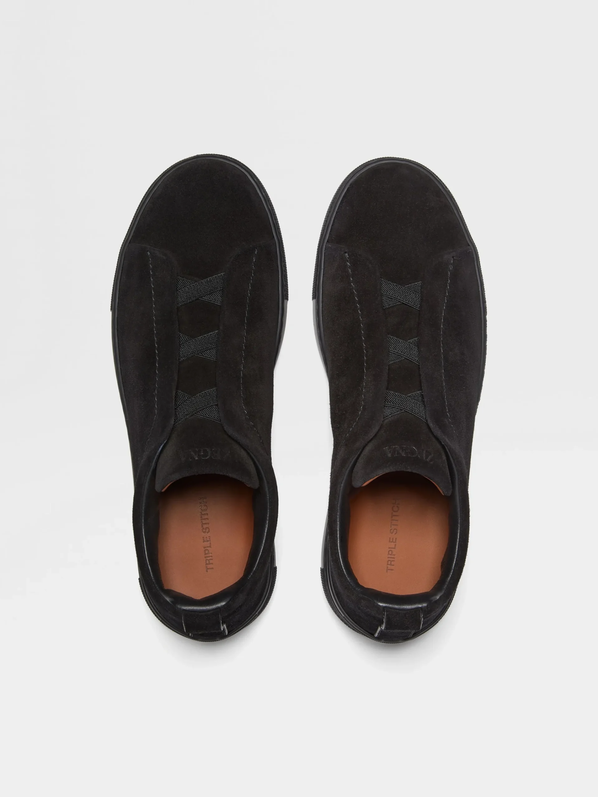 Sneakers>ZEGNA Suede Triple Stitch™ Sneakers Black