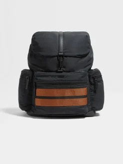 Bags And Wallets>ZEGNA Technical Fabric Special Backpack Black