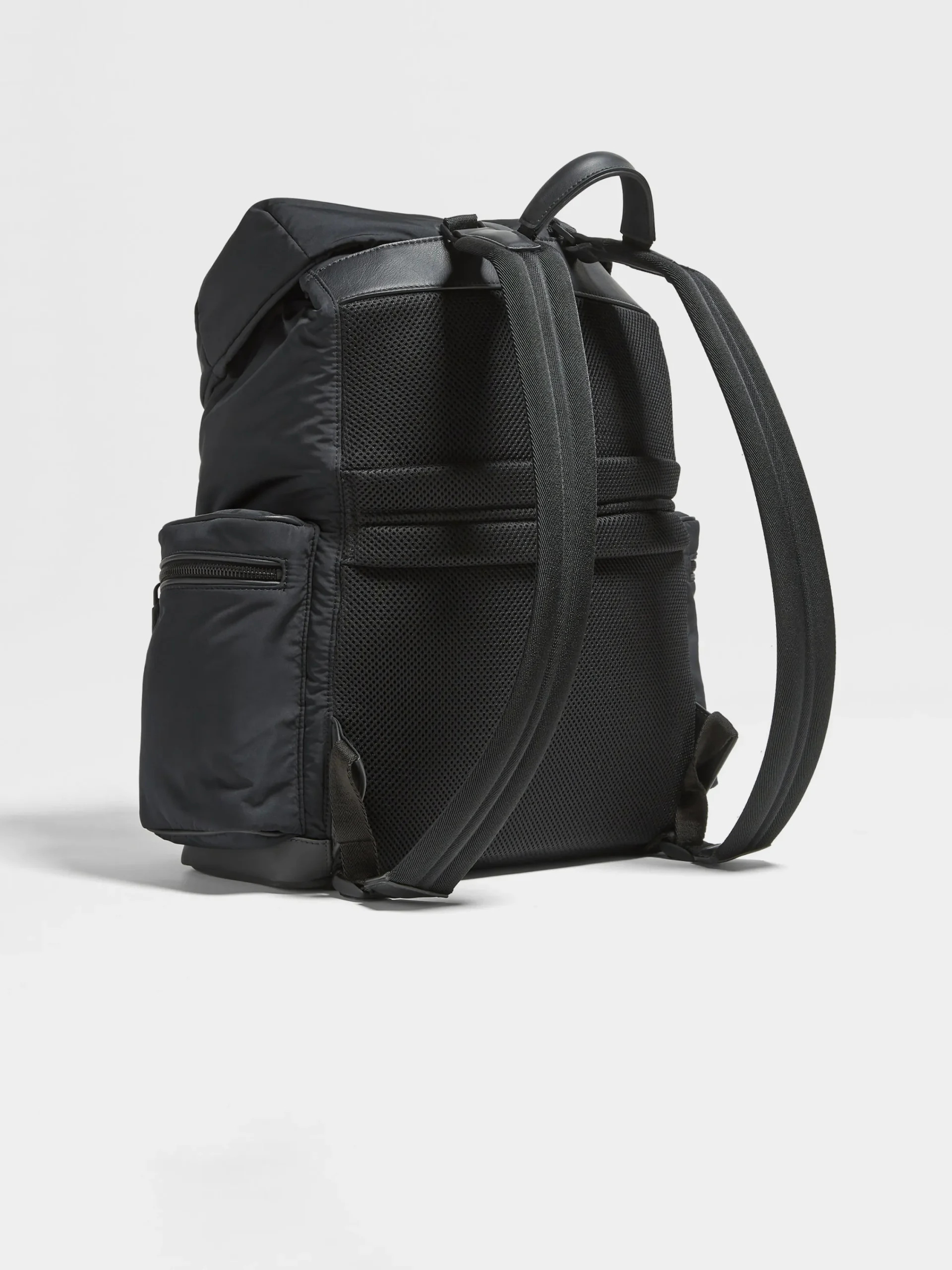 Bags And Wallets>ZEGNA Technical Fabric Special Backpack Black