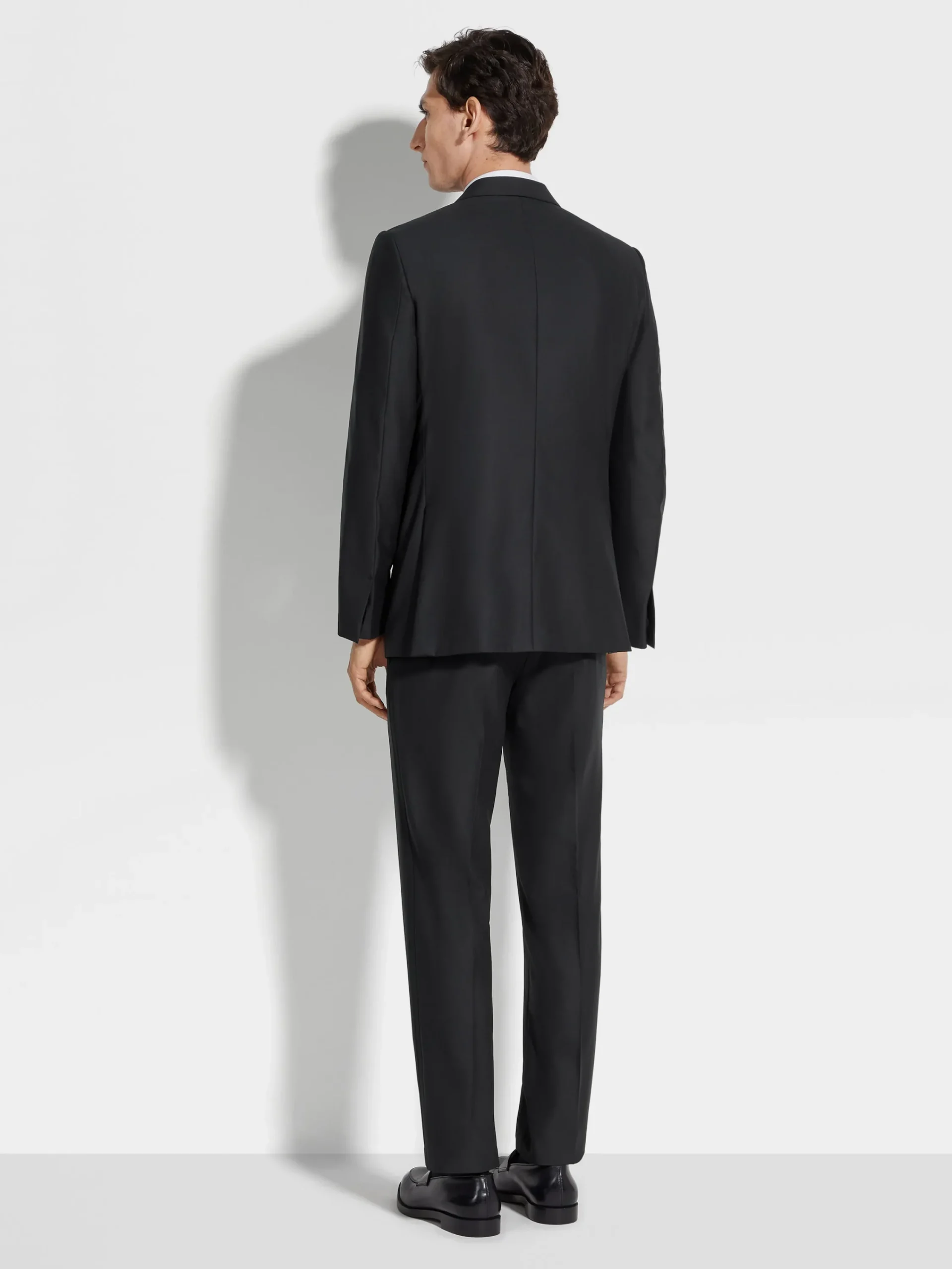 Suits>ZEGNA Trofeo™ 600 Wool and Silk Tuxedo Black