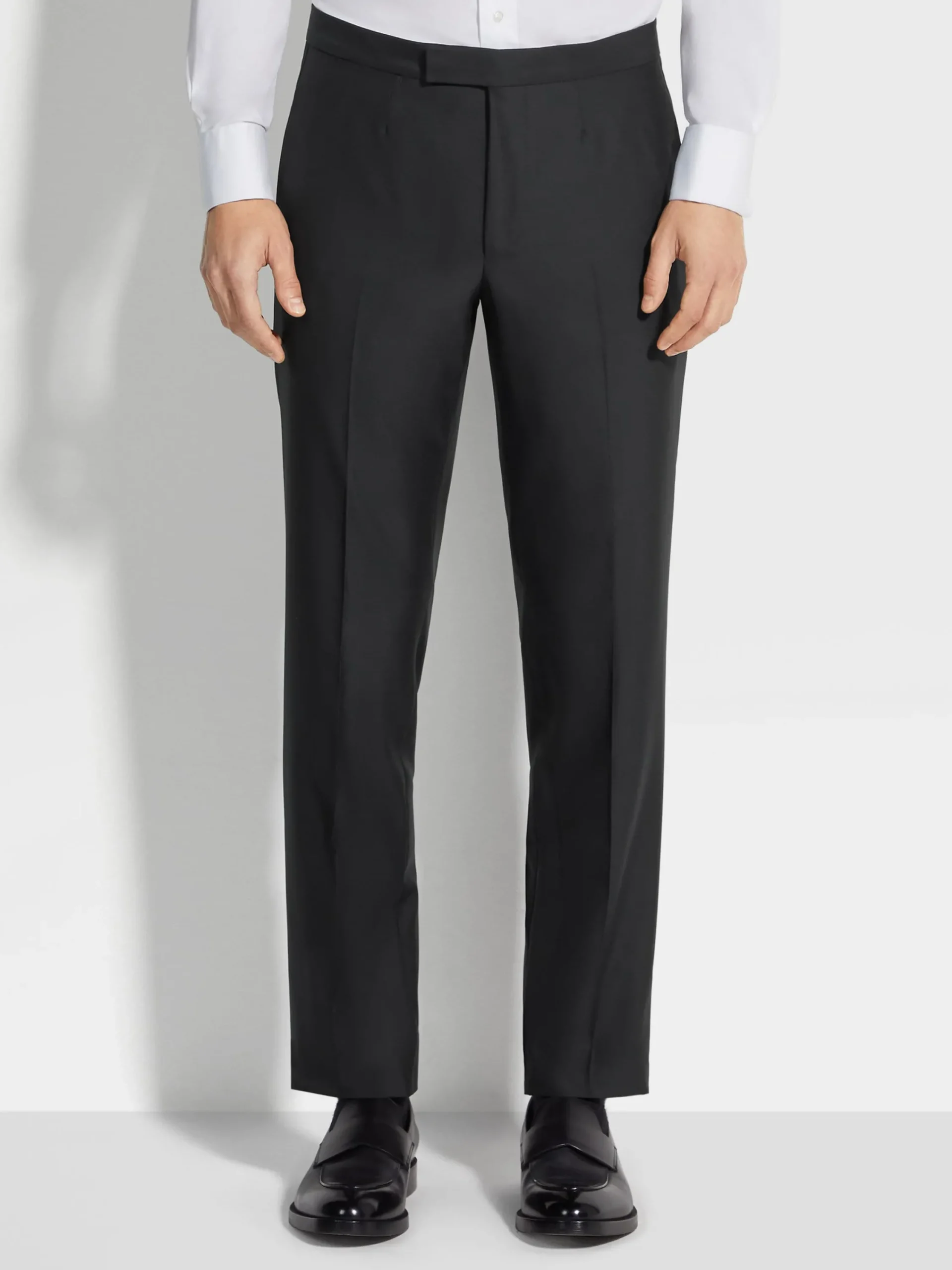 Suits>ZEGNA Trofeo™ 600 Wool and Silk Tuxedo Black