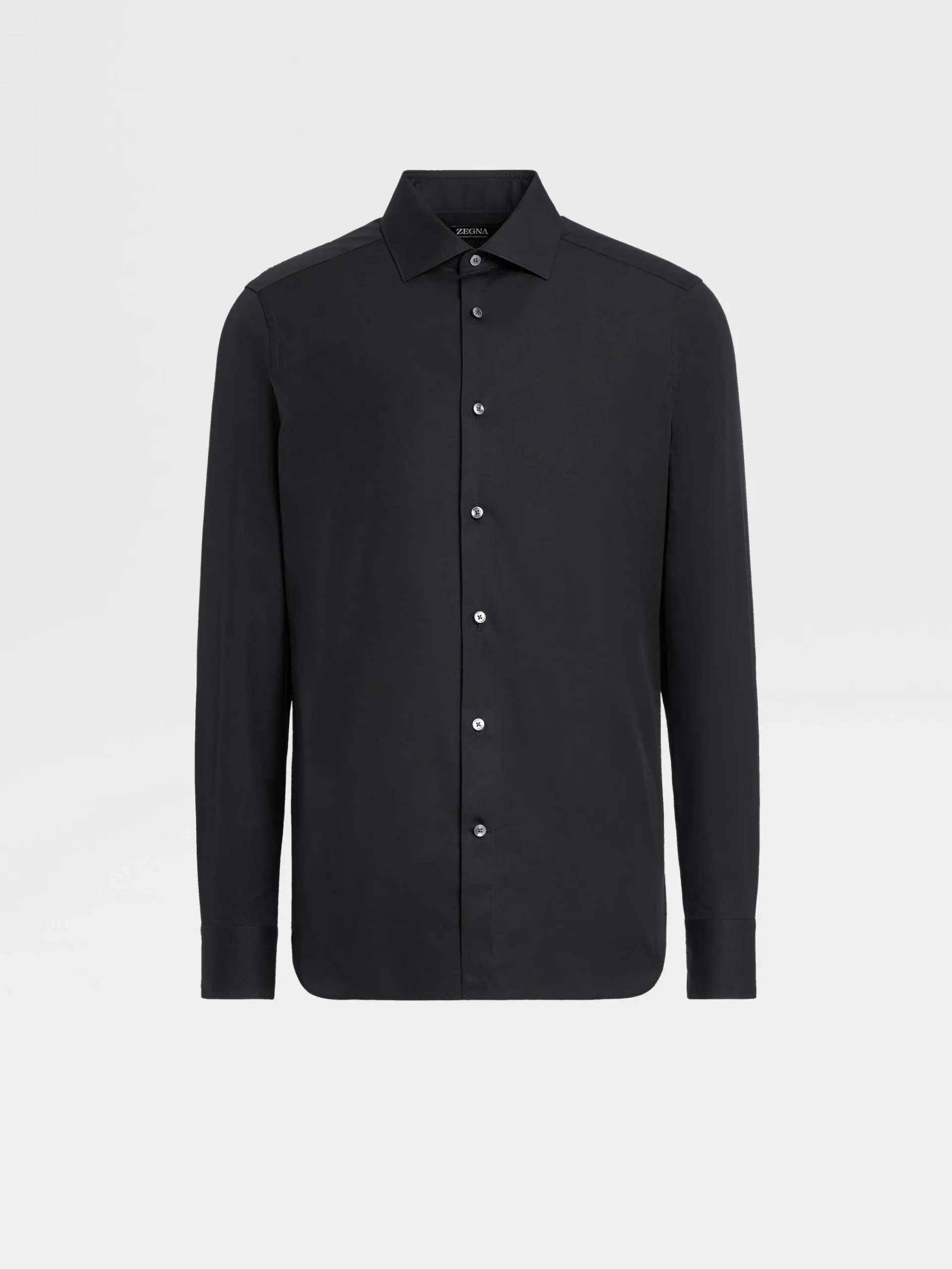 Shirts>ZEGNA Trofeo™ Comfort Cotton Shirt Black