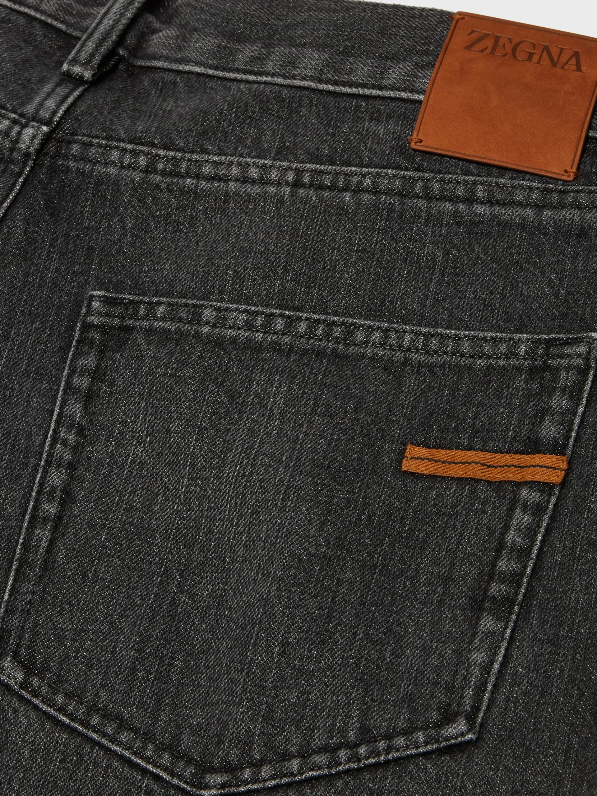 Jeans>ZEGNA Stone-washed Cotton Roccia Jeans Blue