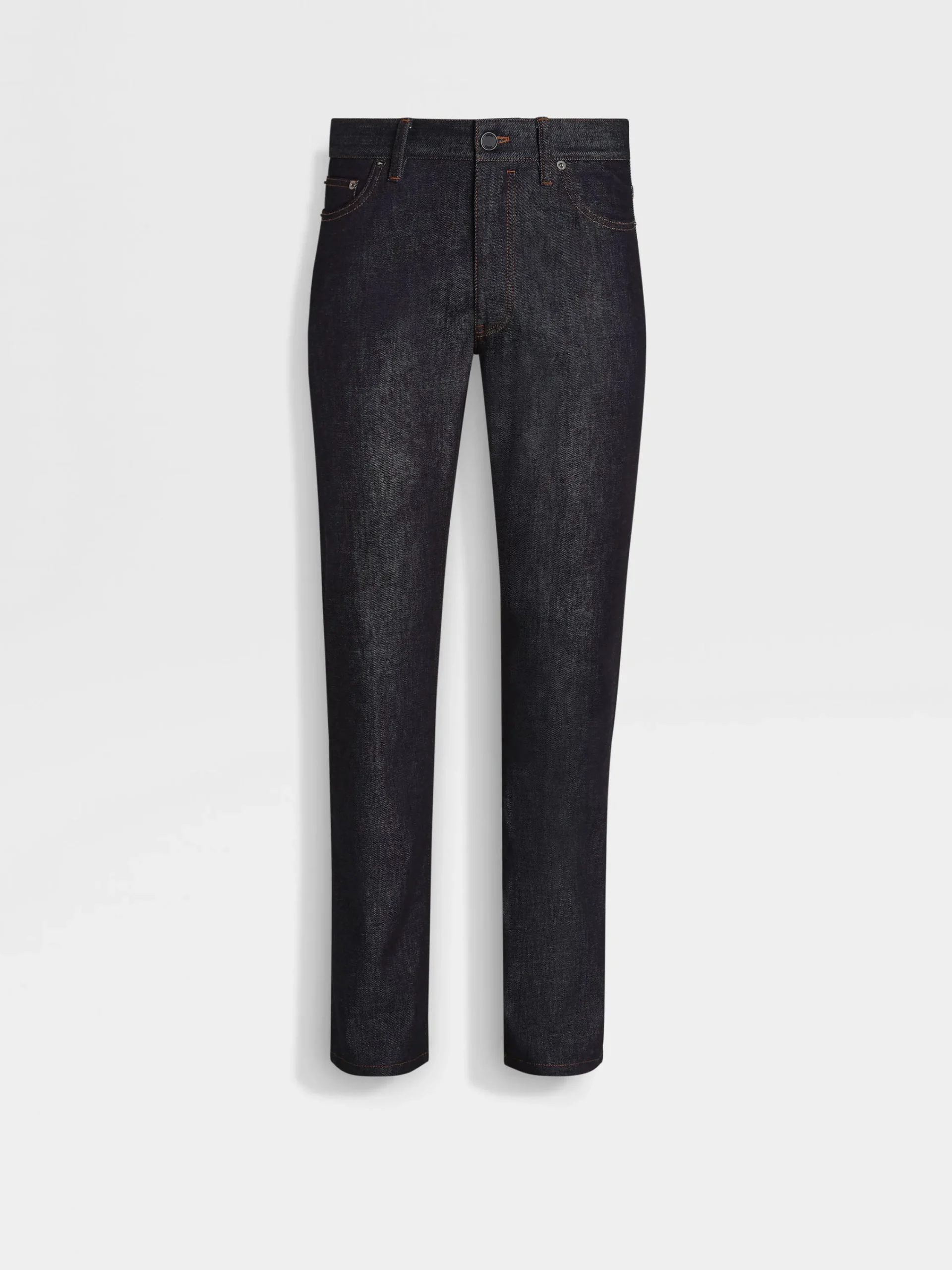 Jeans>ZEGNA Stretch Cotton and Cashmere Roccia Jeans Blue