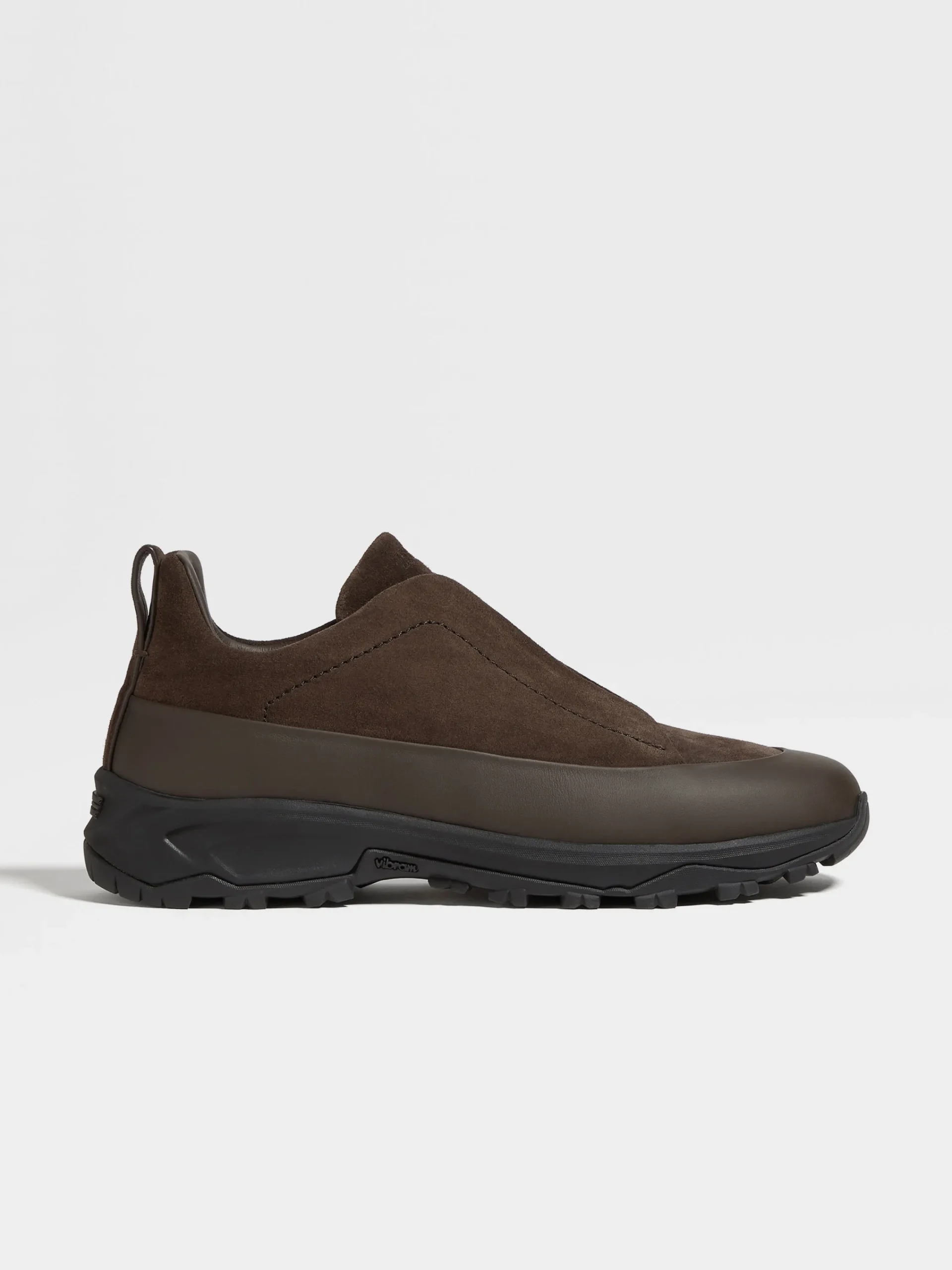 Travel In Style|Sneakers>ZEGNA Suede and Leather Triple Stitch™ Monte Sneakers Brown