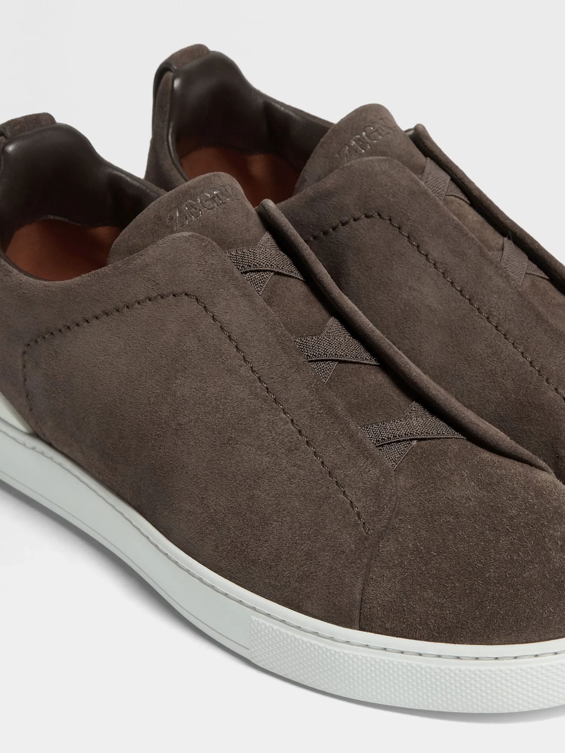 Sneakers>ZEGNA Suede Triple Stitch™ Sneakers Brown