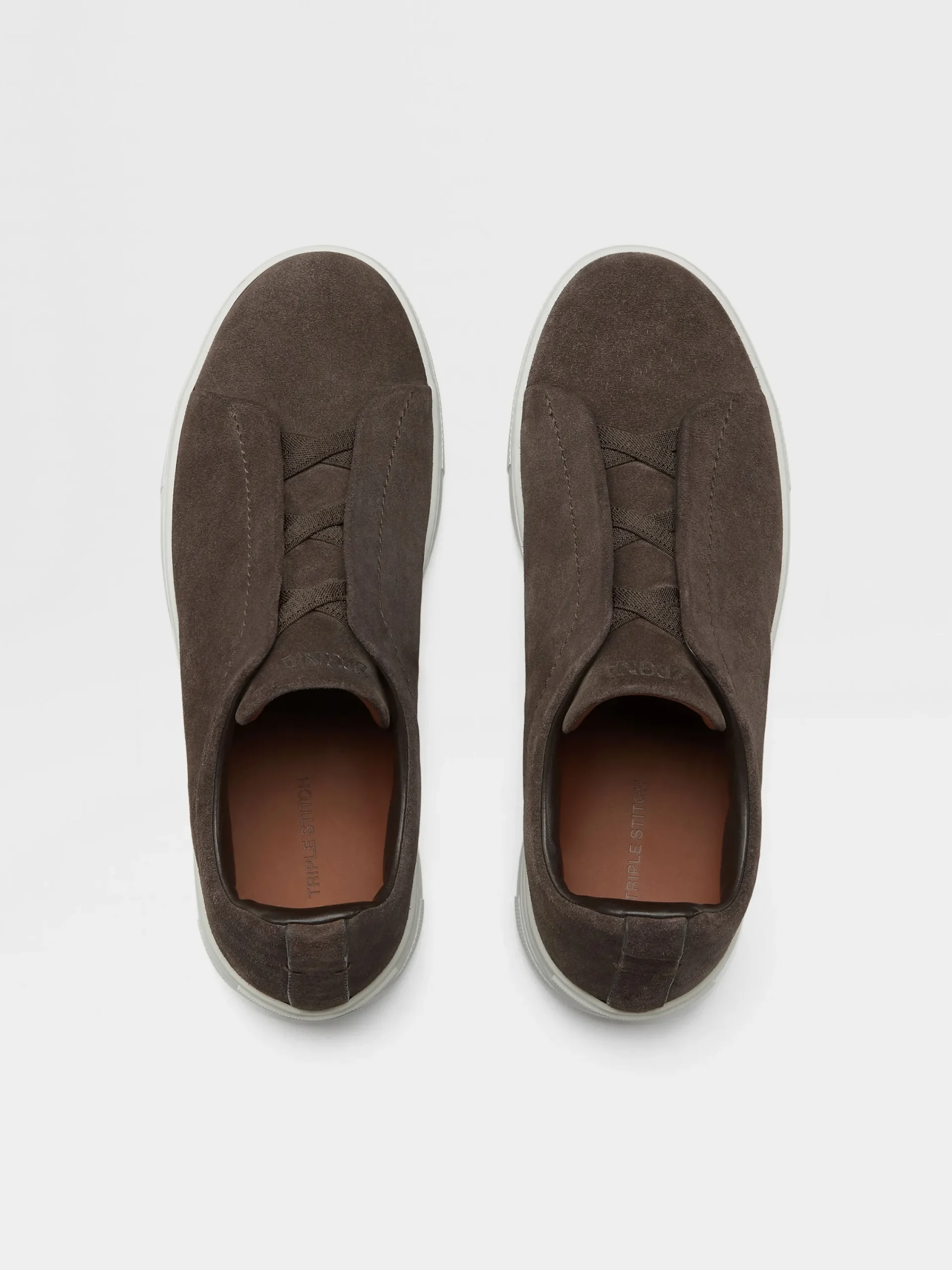 Sneakers>ZEGNA Suede Triple Stitch™ Sneakers Brown