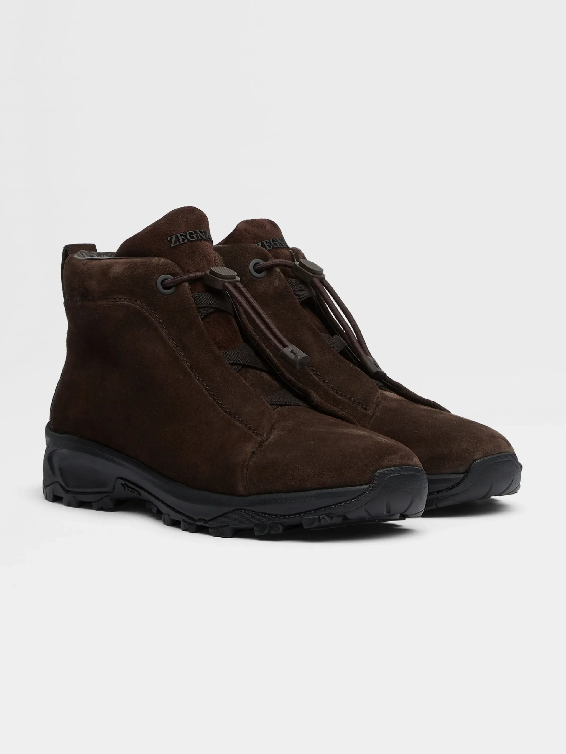 Travel In Style|Boots>ZEGNA Suede Triple Stitch™ Vetta Sneakers Brown