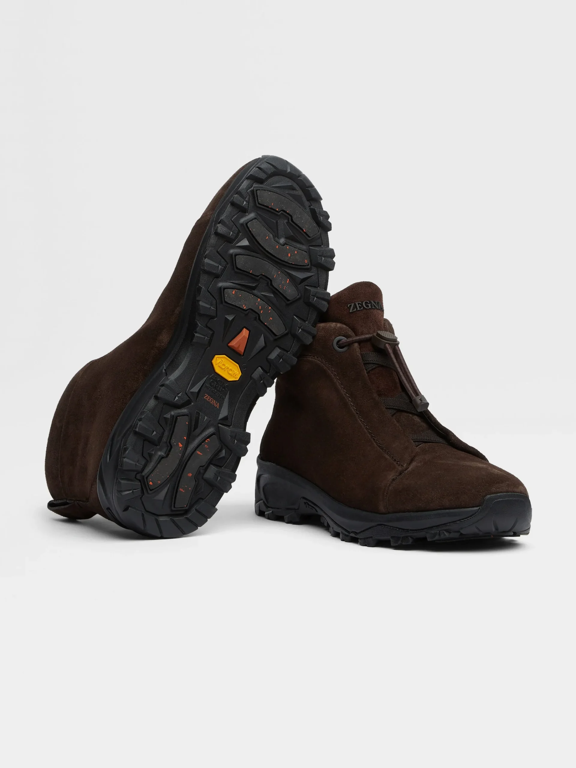Travel In Style|Boots>ZEGNA Suede Triple Stitch™ Vetta Sneakers Brown