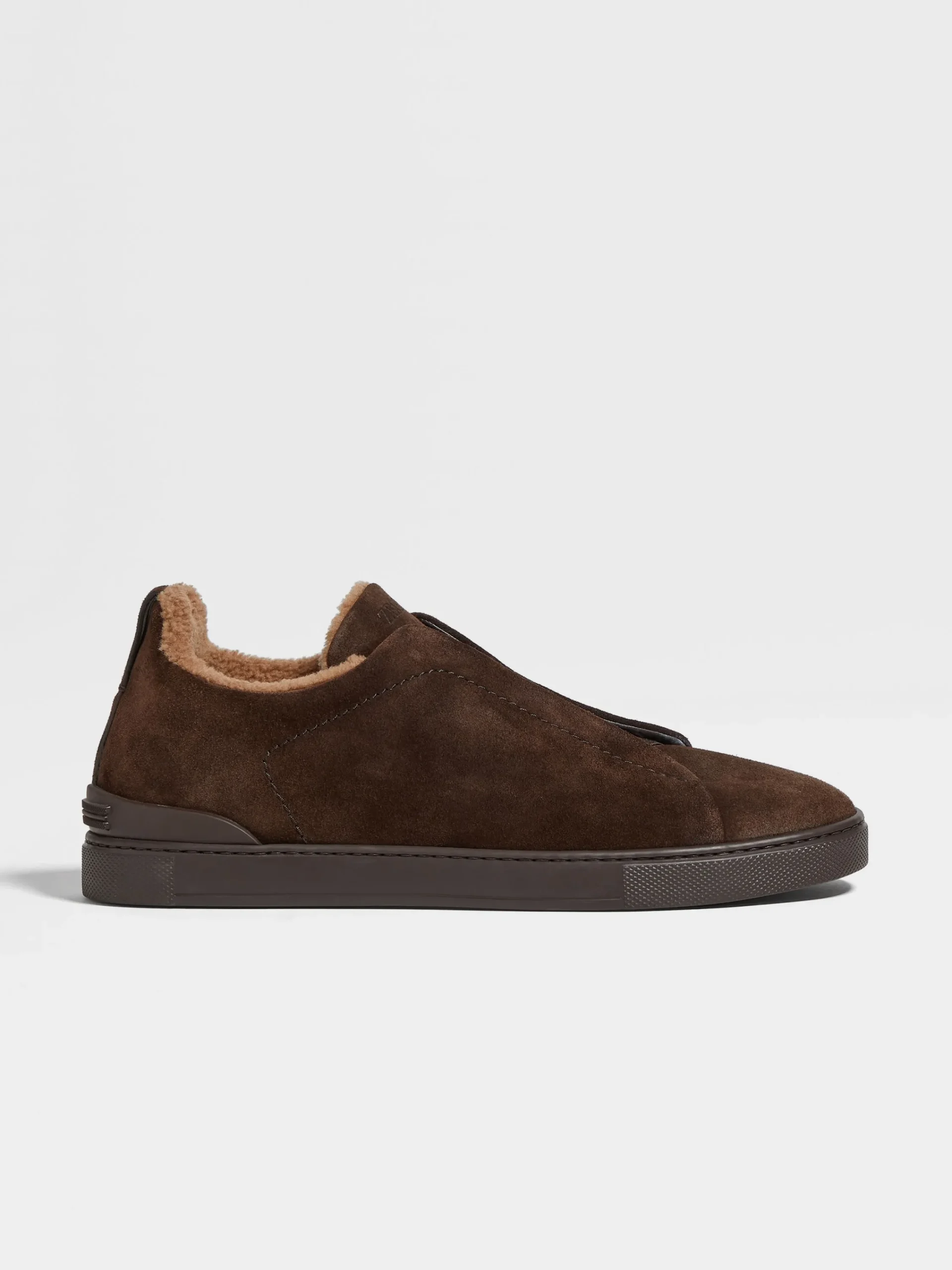 Sneakers>ZEGNA Suede Triple Stitch™ Sneakers Brown