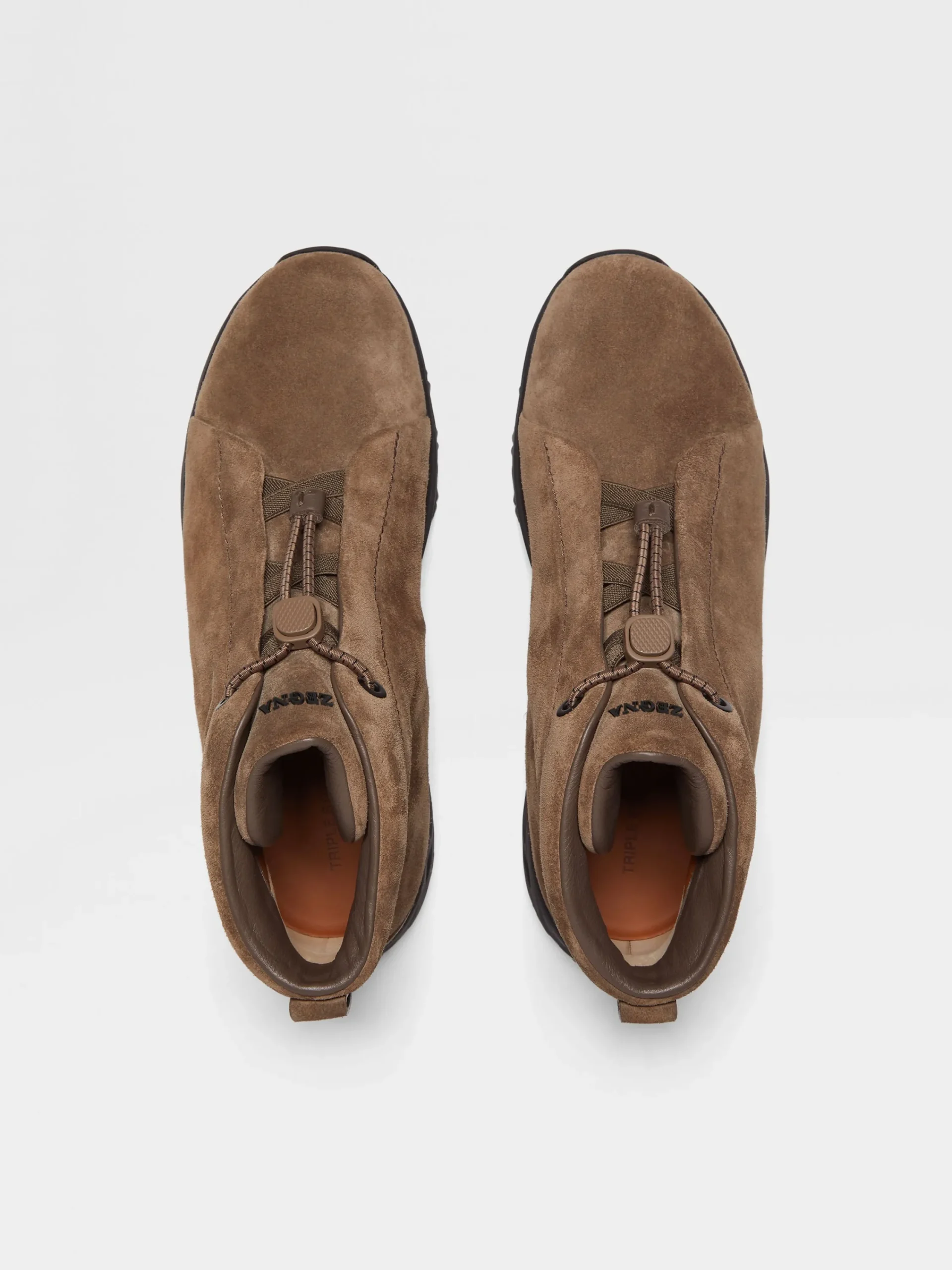 Travel In Style|Boots>ZEGNA Suede Triple Stitch™ Vetta Sneakers Brown