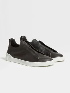Sneakers>ZEGNA Triple Stitch™ SECONDSKIN Sneakers Brown